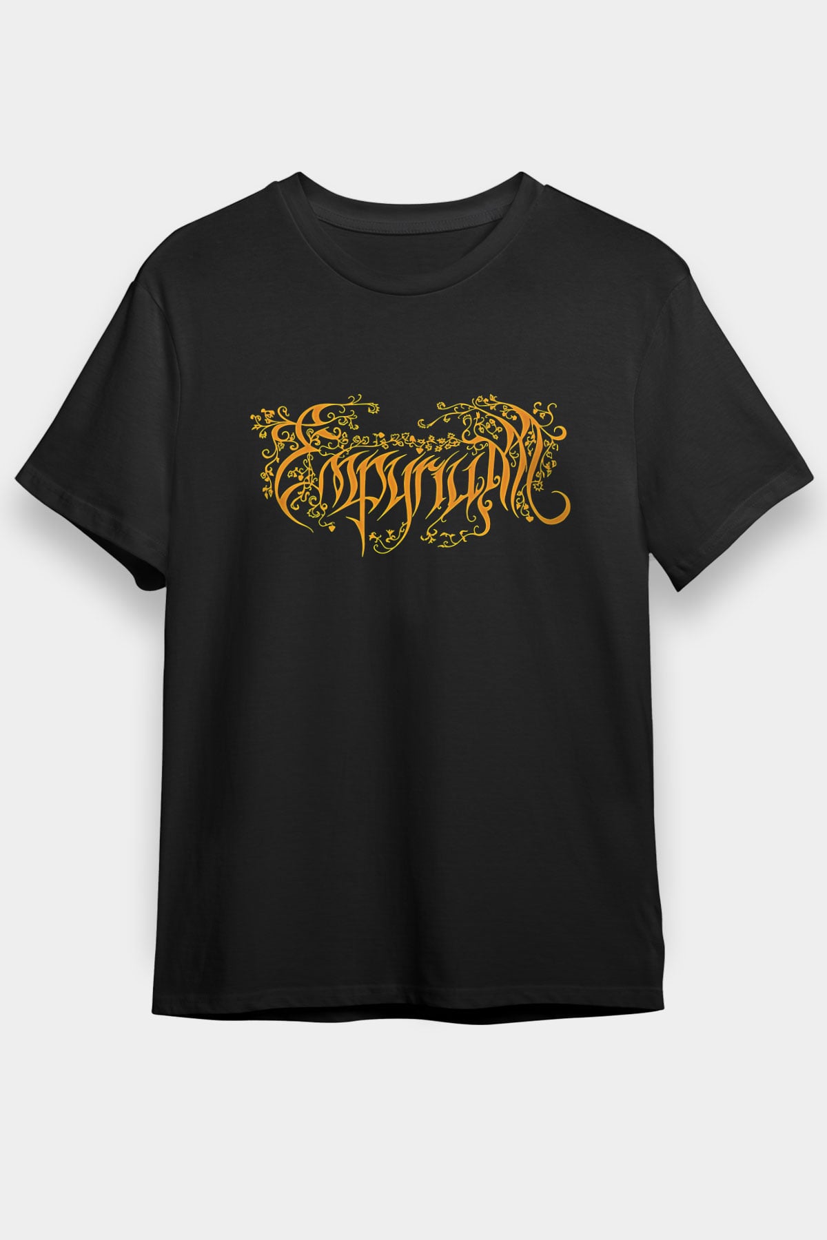 Empyrium Baskılı Unisex Siyah Tişört - Tshirt