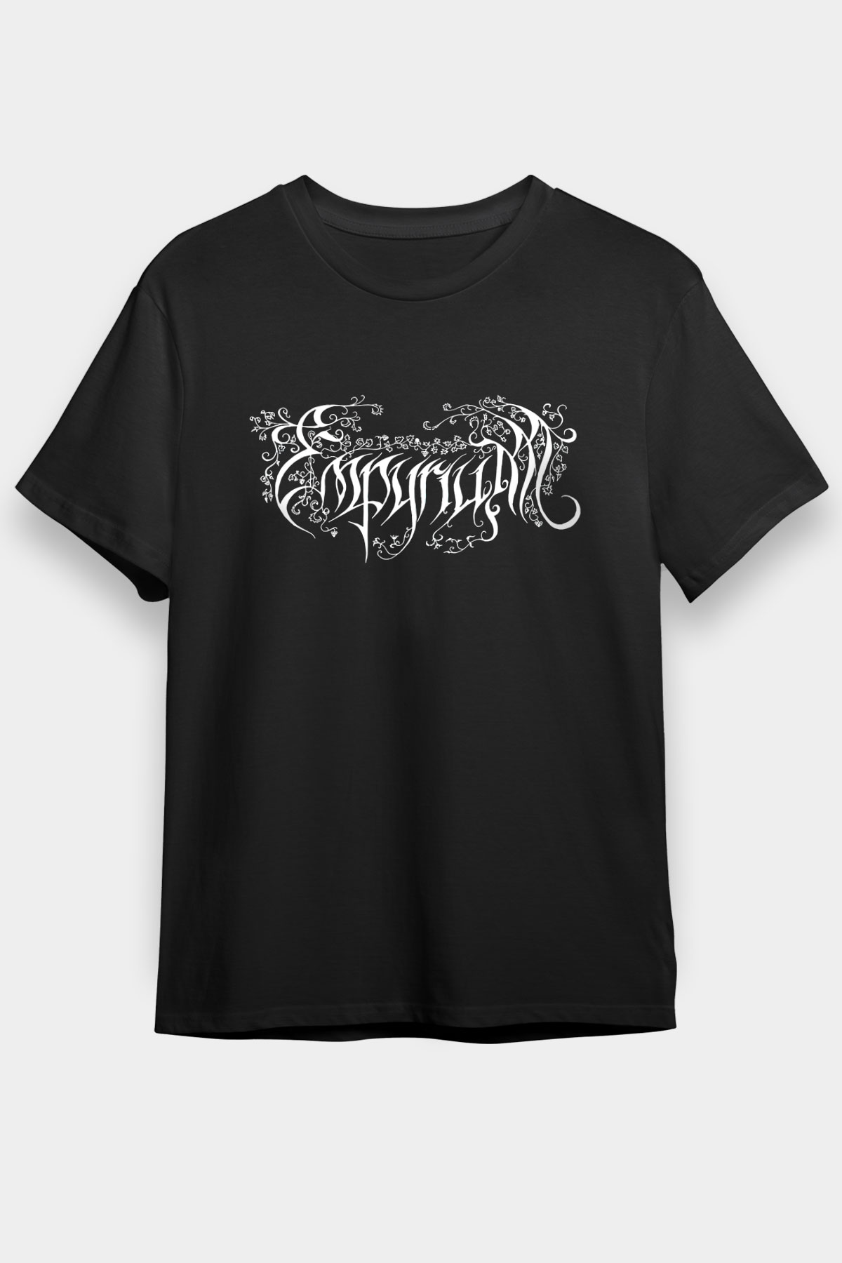 Empyrium Baskılı Unisex Siyah Tişört - Tshirt