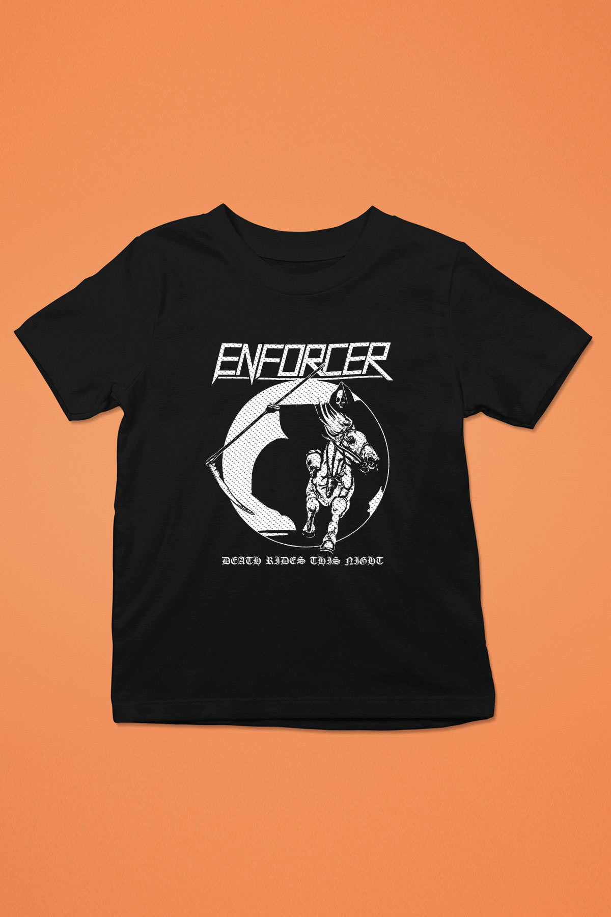 Enforcer Baskılı Unisex Siyah Çocuk Tişört - Tshirt