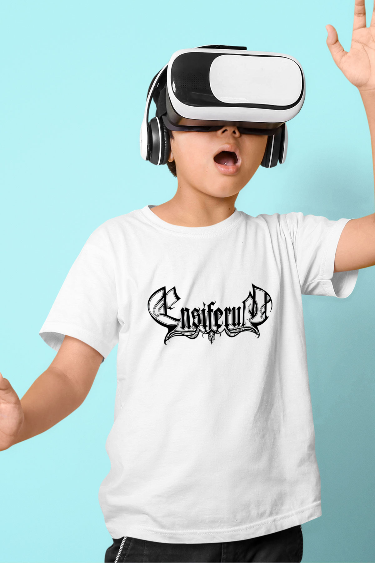 Ensiferum Baskılı Beyaz Unisex Çocuk Tişört