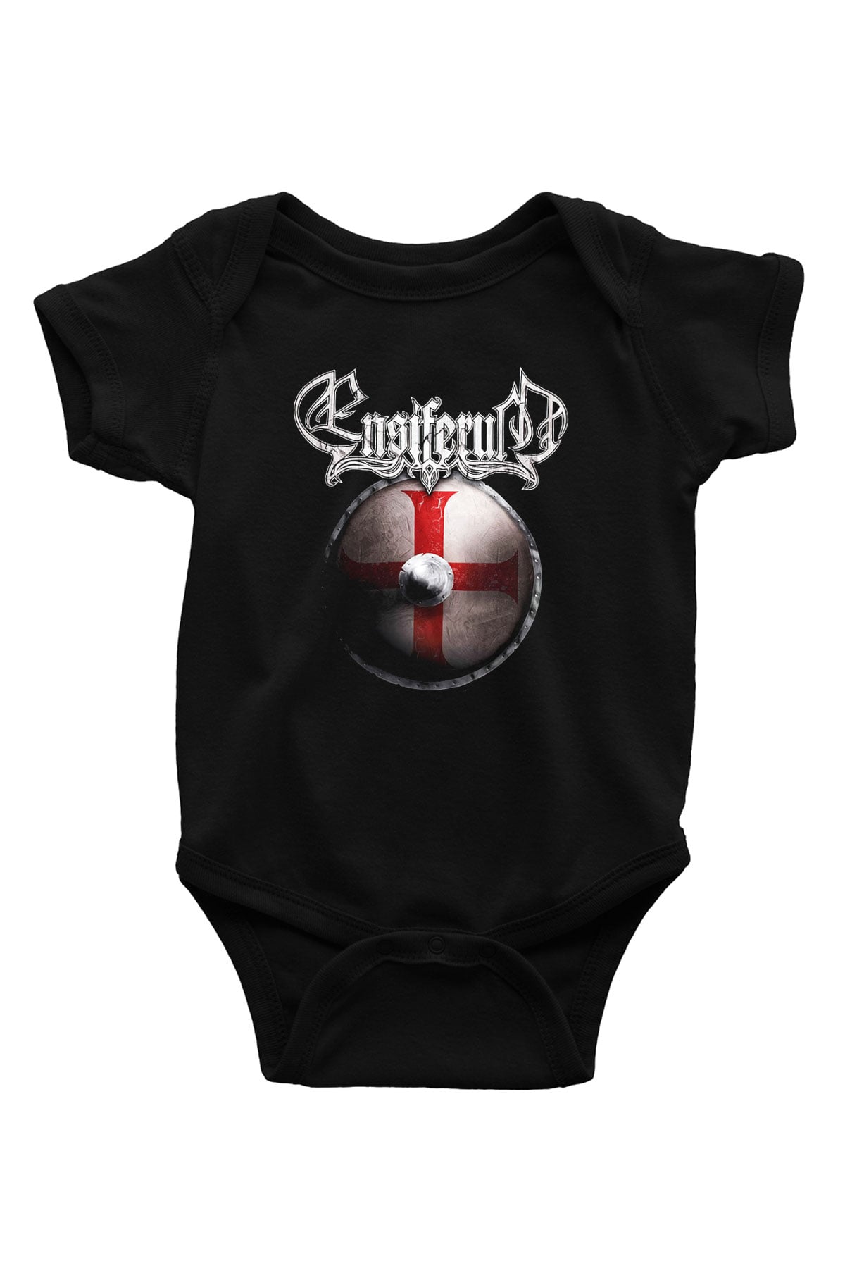 Ensiferum Baskılı Siyah Bebek Body - Zıbın