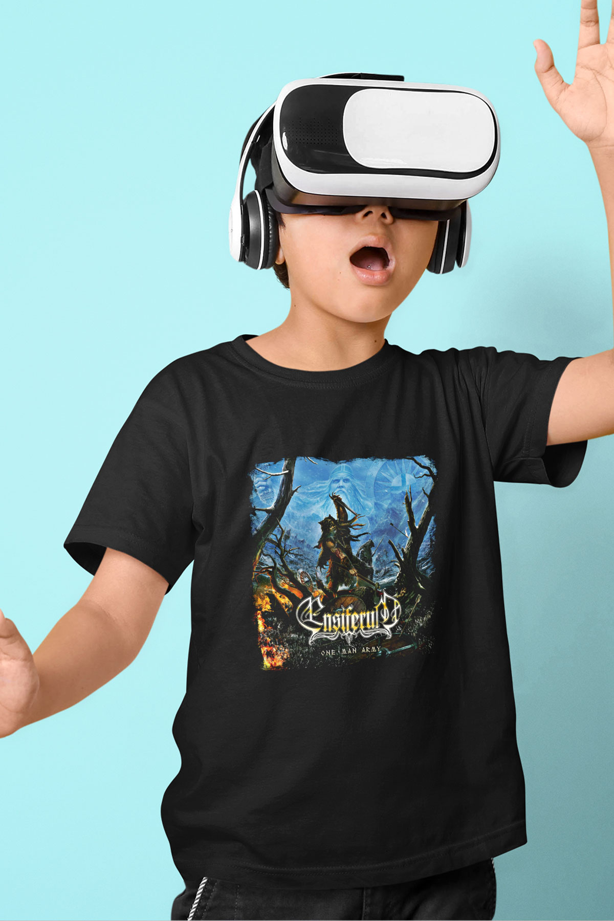 Ensiferum Baskılı Unisex Siyah Çocuk Tişört