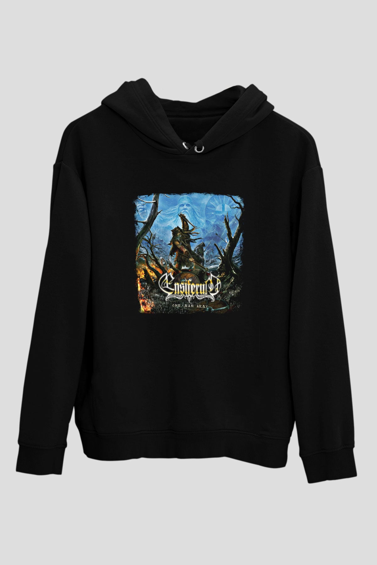 Ensiferum Baskılı Unisex Siyah Hoodie