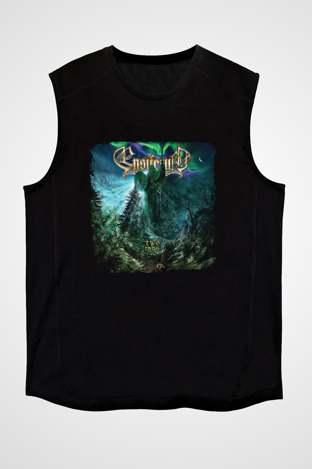 Ensiferum Baskılı Unisex Siyah Kolsuz Tişört