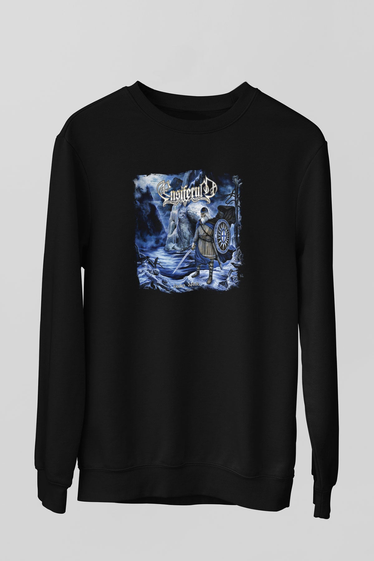 Ensiferum Baskılı Unisex Siyah Sweatshirt