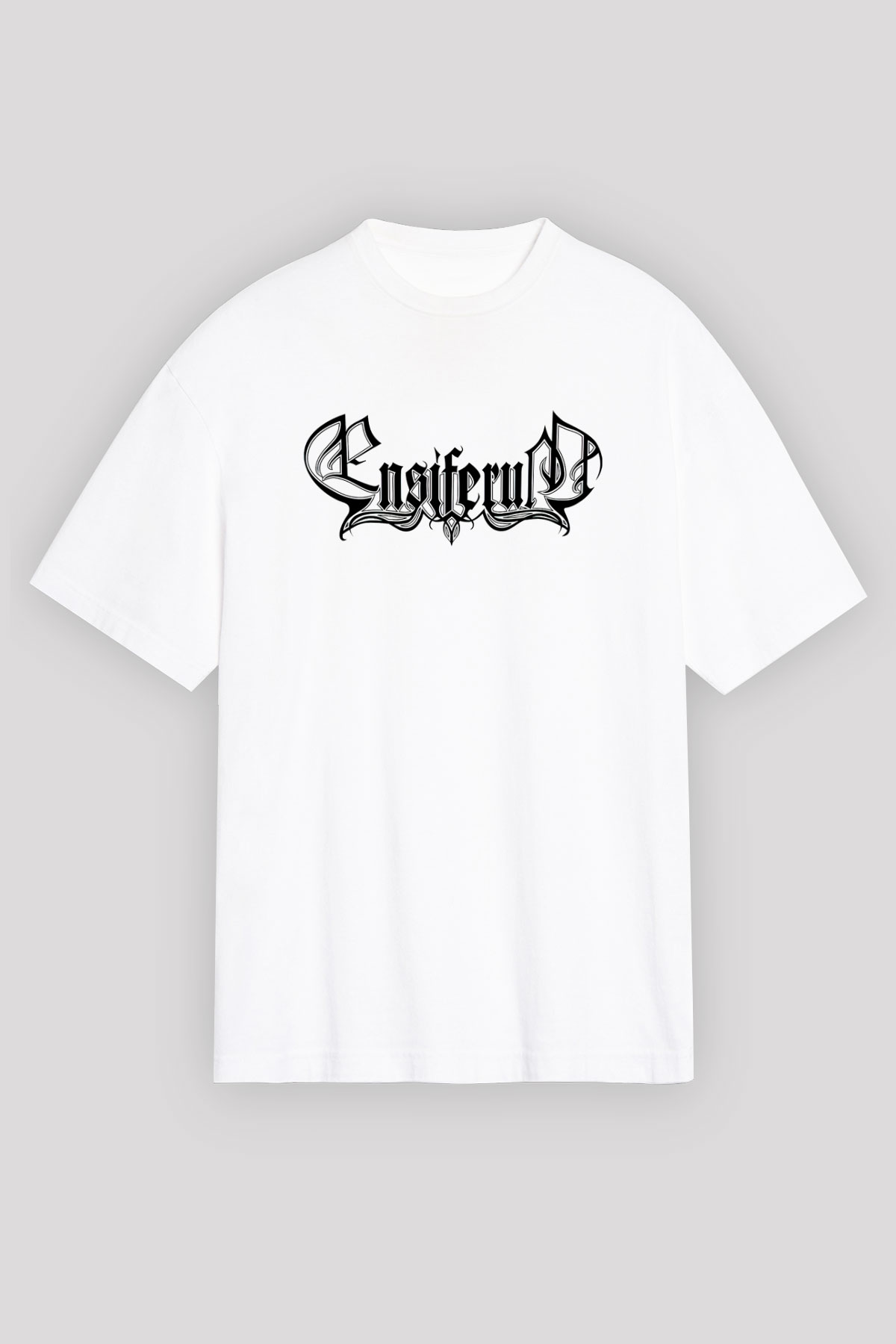 Ensiferum Beyaz Unisex Oversize Tişört T-Shirt