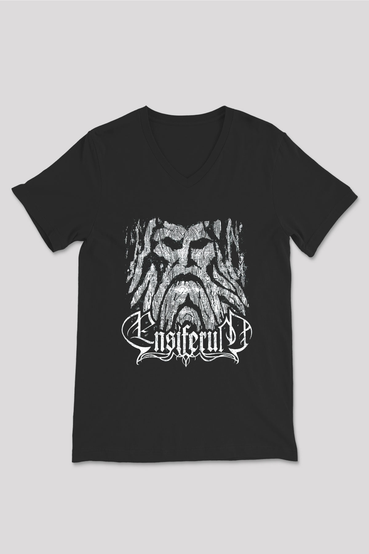 Ensiferum Siyah Unisex V Yaka Tişört T-Shirt