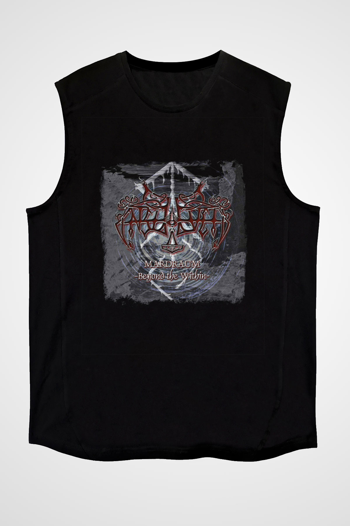 Enslaved Baskılı Unisex Siyah Kolsuz Tişört