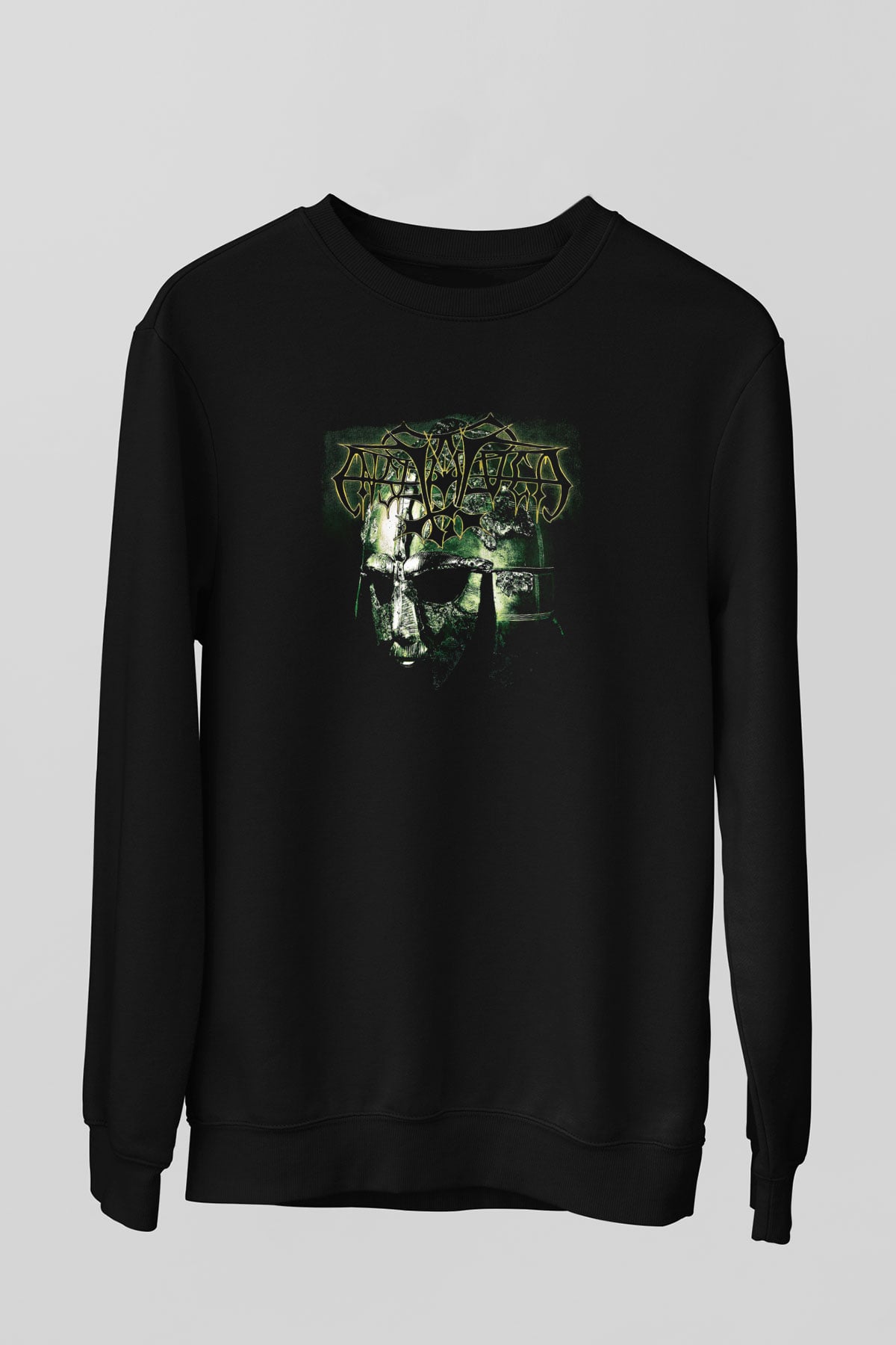 Enslaved Baskılı Unisex Siyah Sweatshirt