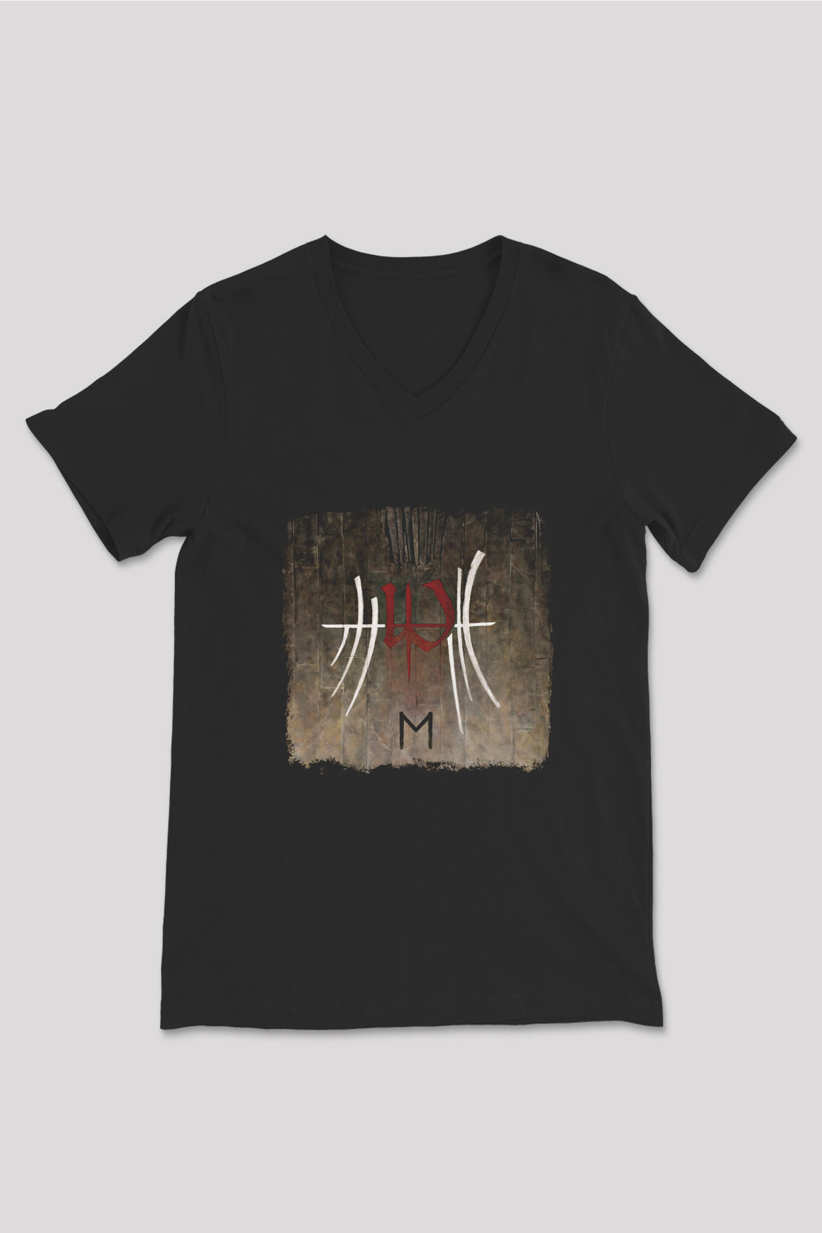 Enslaved Baskılı Unisex Siyah V Yaka Tişört