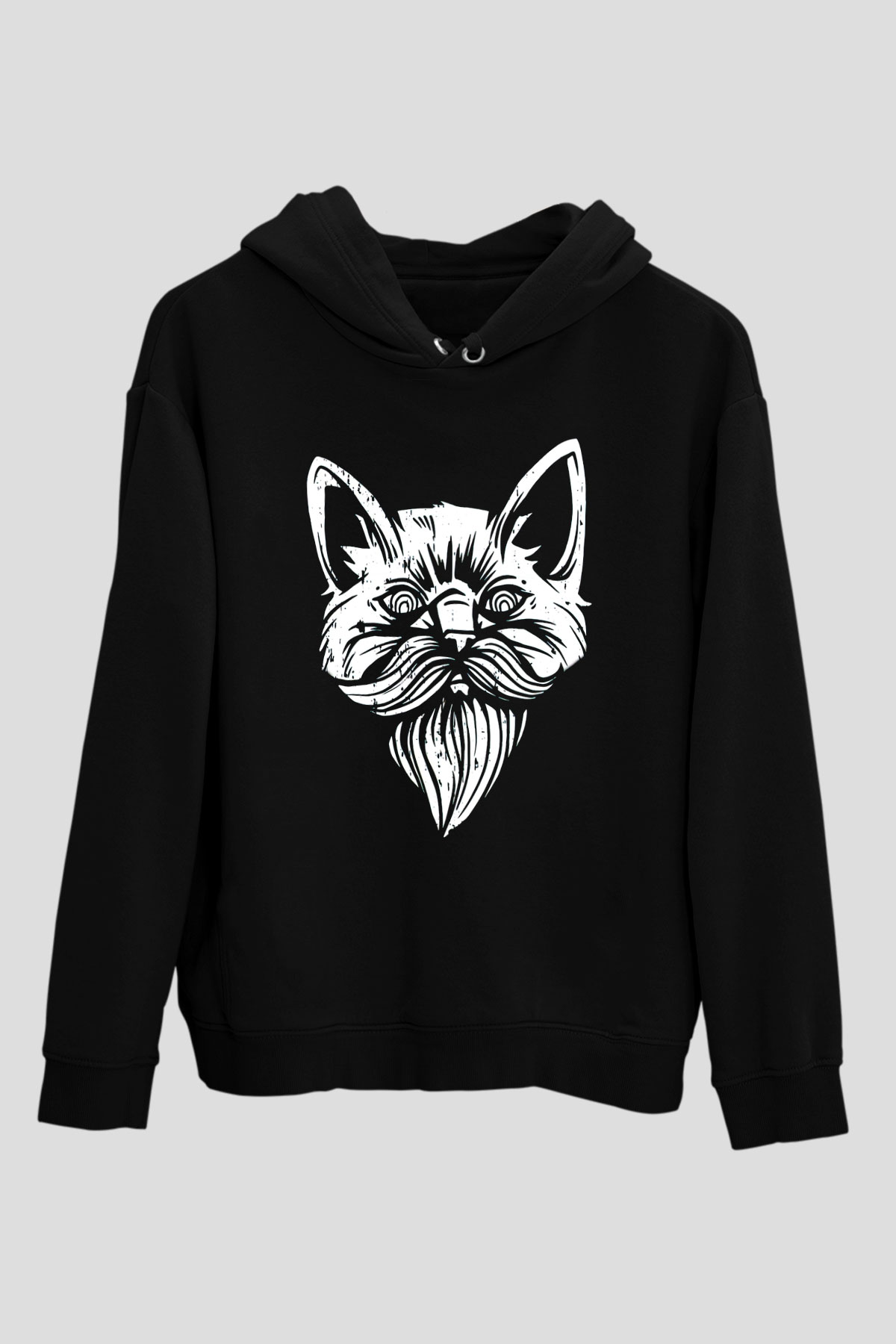 Entellektüel KediSiyah  Unisex Hoodie