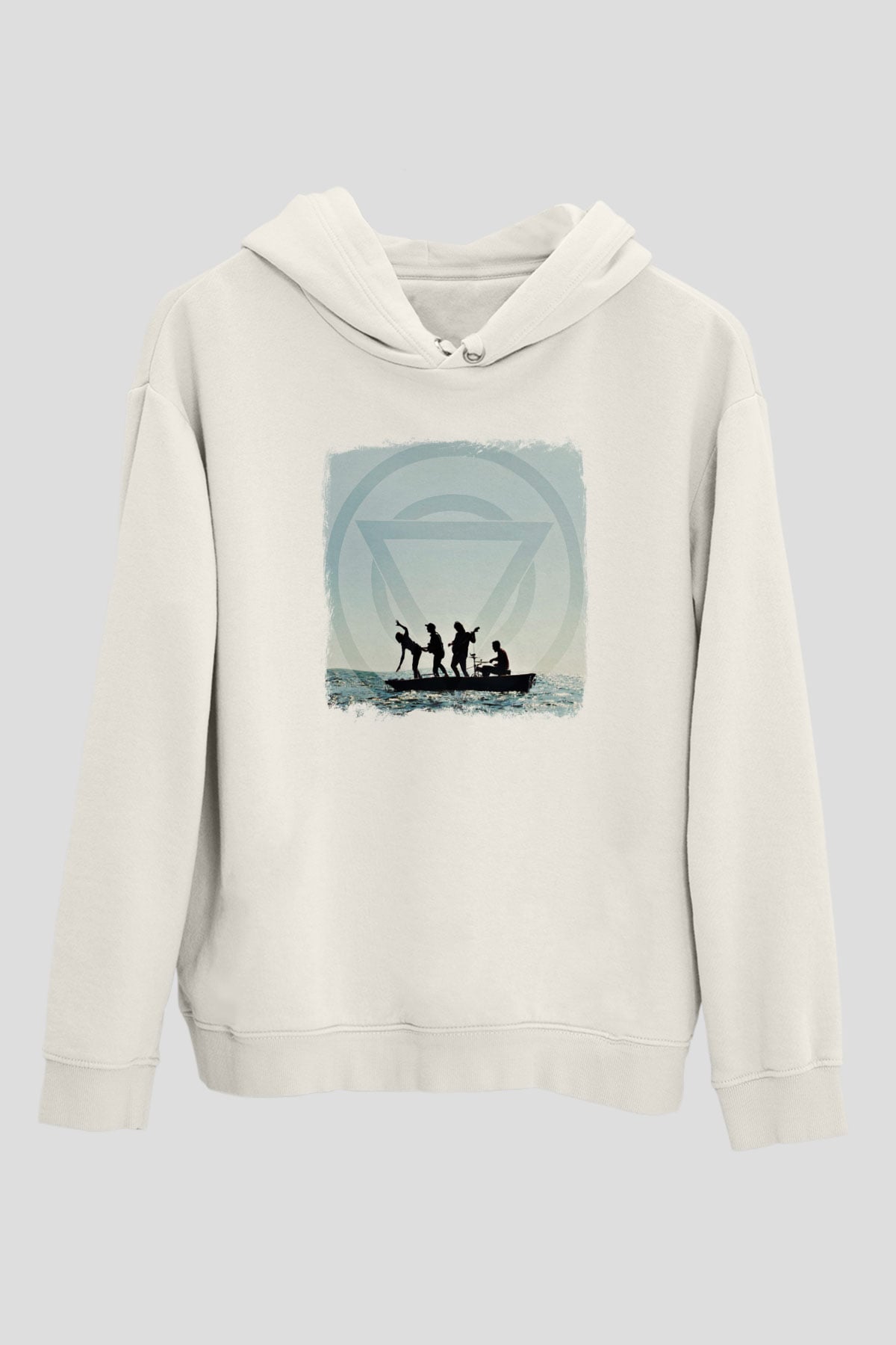 Enter Shikari Baskılı Unisex Beyaz Hoodie