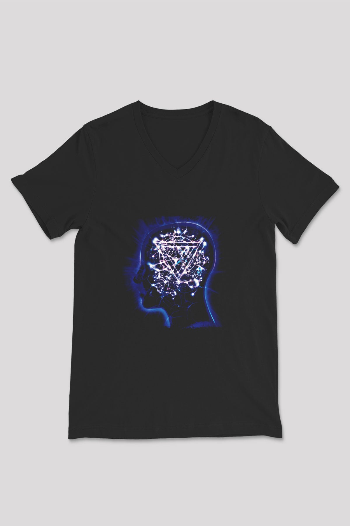 Enter Shikari Baskılı Unisex Siyah V Yaka Tişört