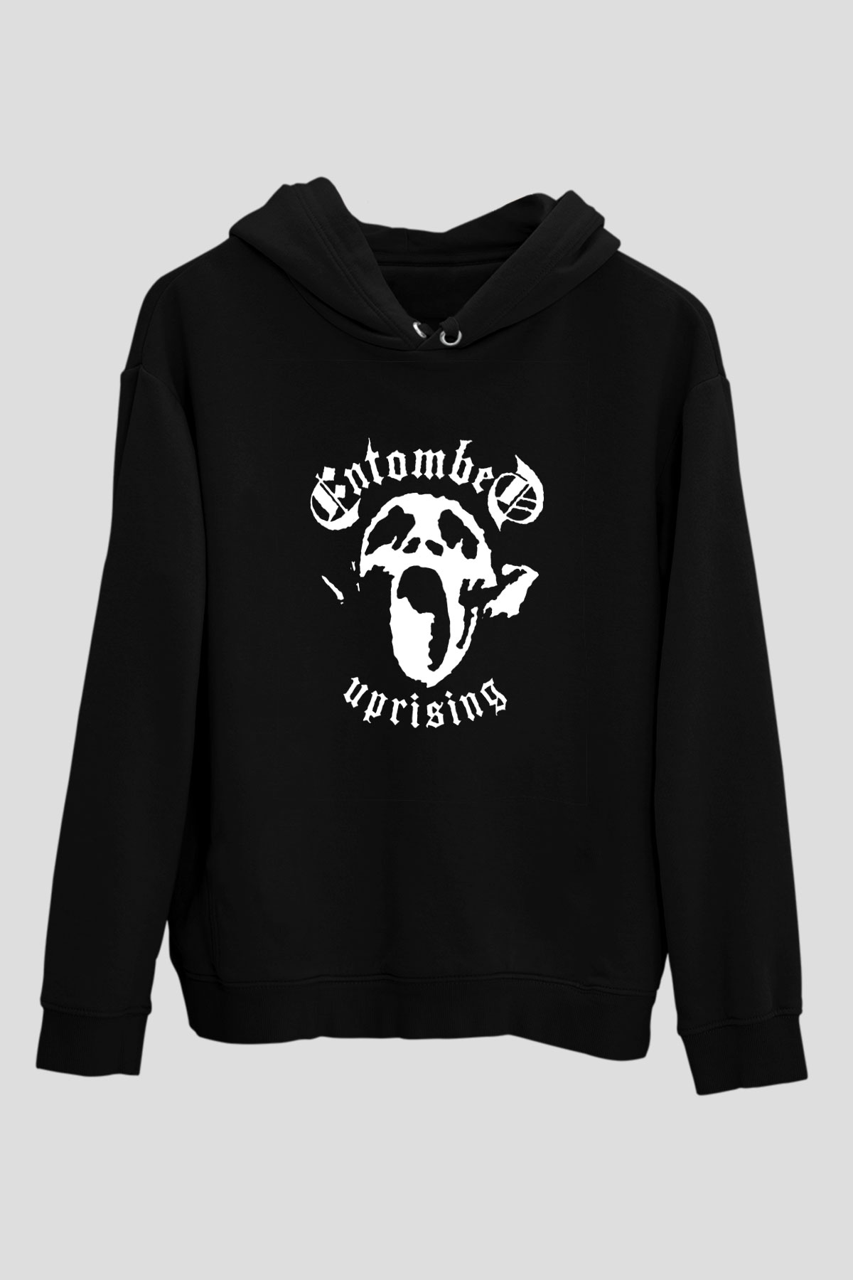 Entombed Baskılı Unisex Siyah Hoodie