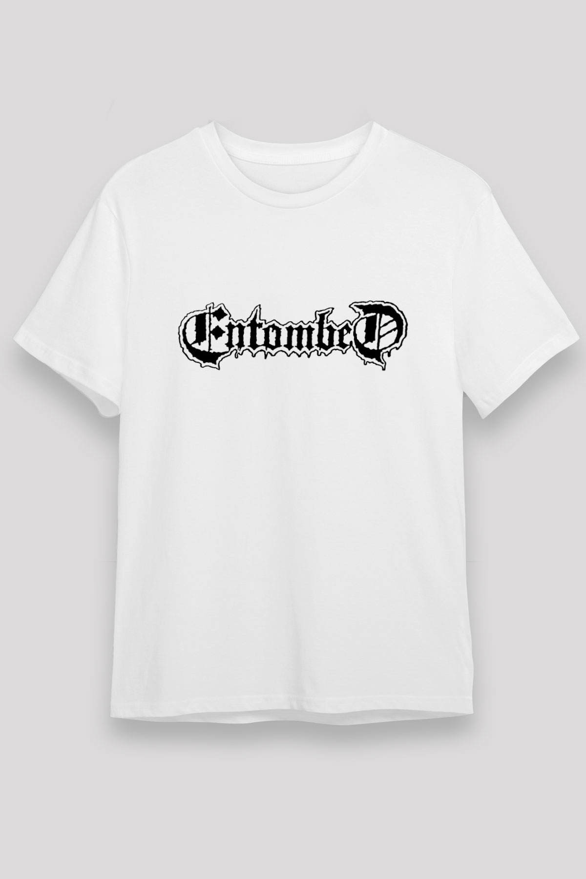 Entombed Beyaz Unisex Tişört T-Shirt - TişörtFabrikası