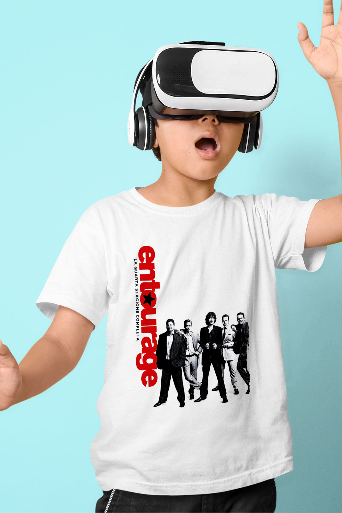 Entourage Beyaz Unisex Çocuk Tişört