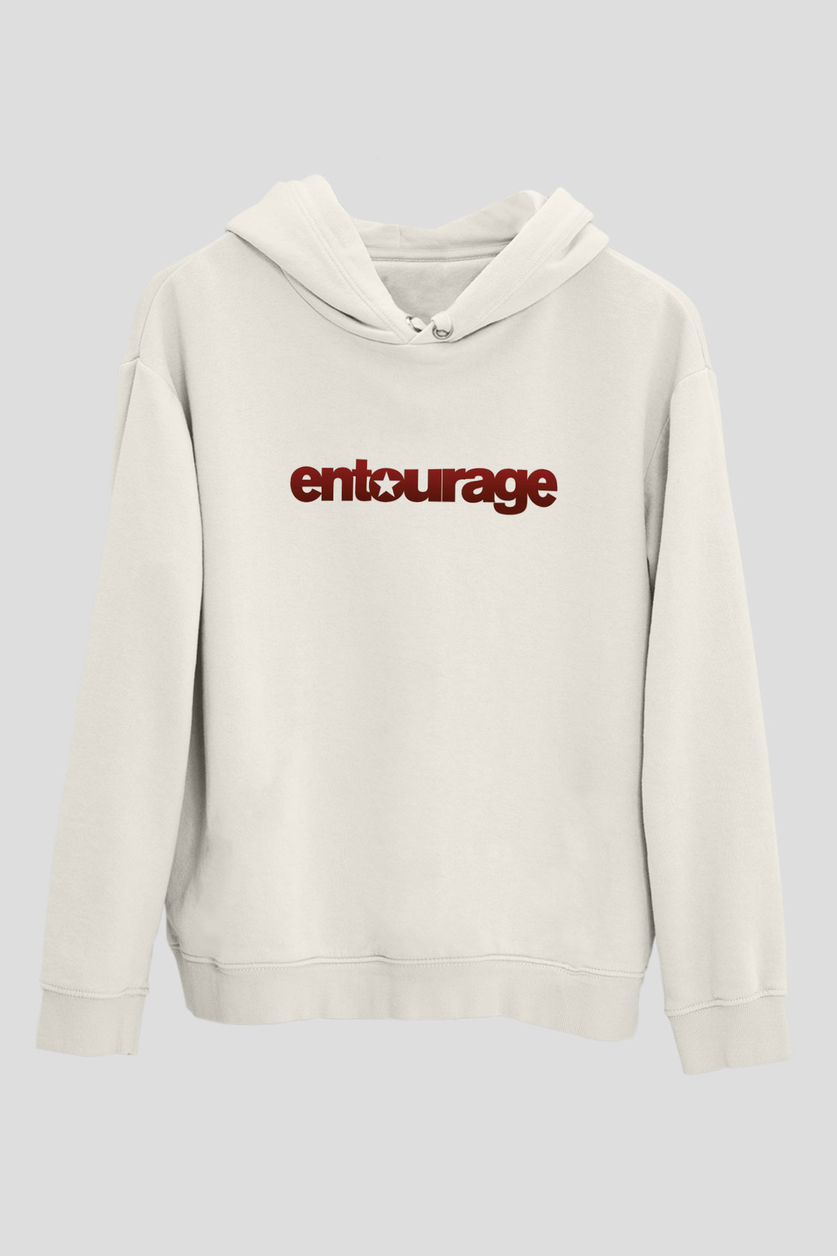 Entourage Beyaz Unisex Kapşonlu Sweatshirt