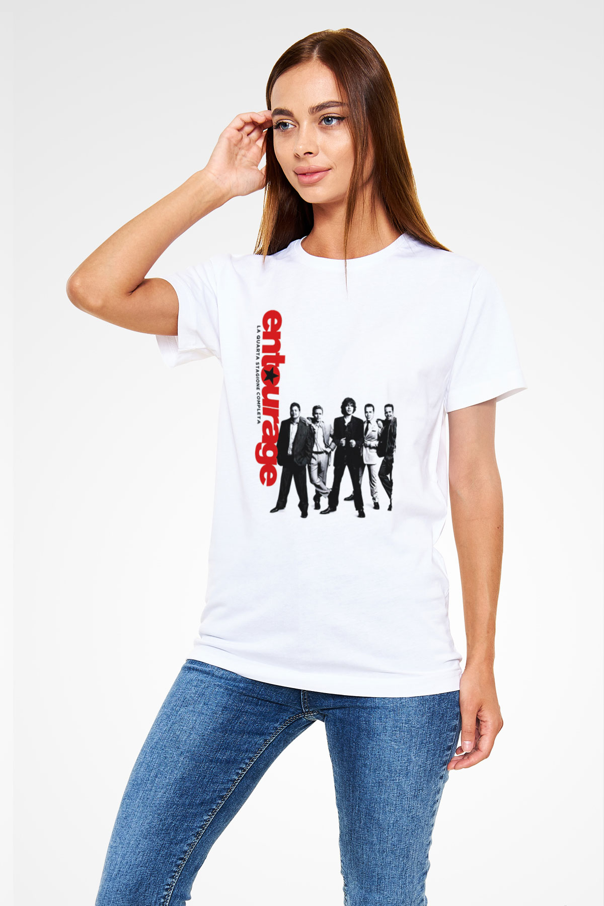 Entourage Beyaz Unisex Tişört T-Shirt