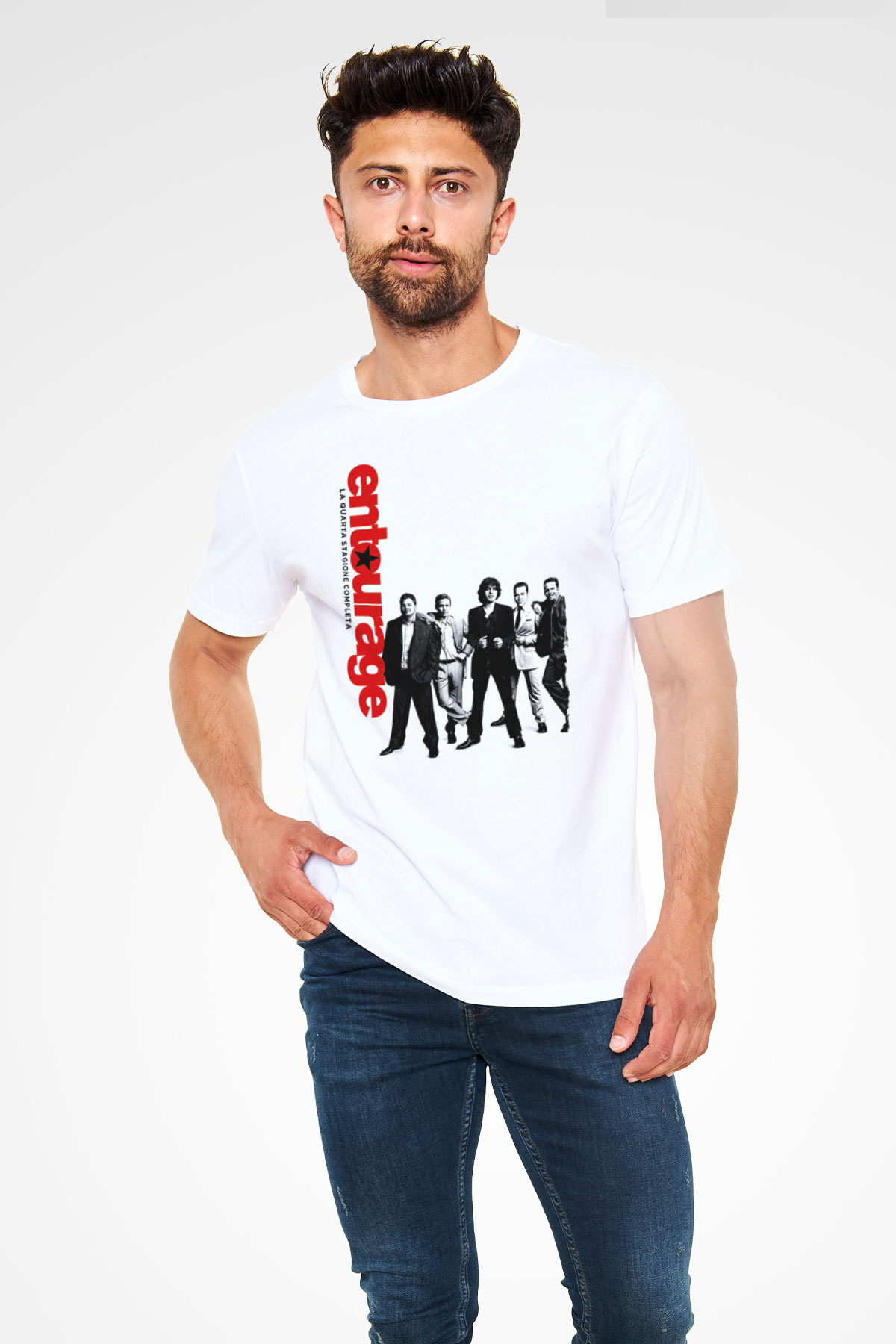 Entourage Beyaz Unisex Tişört T-Shirt