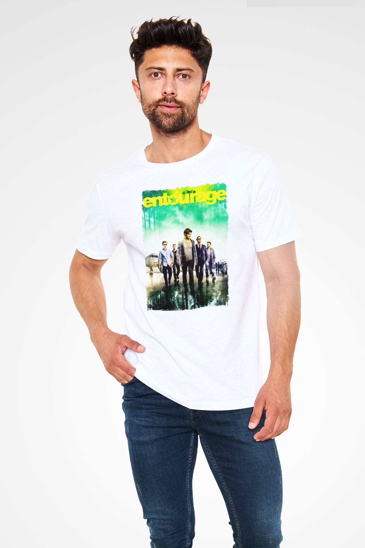 Entourage Beyaz Unisex Tişört T-Shirt