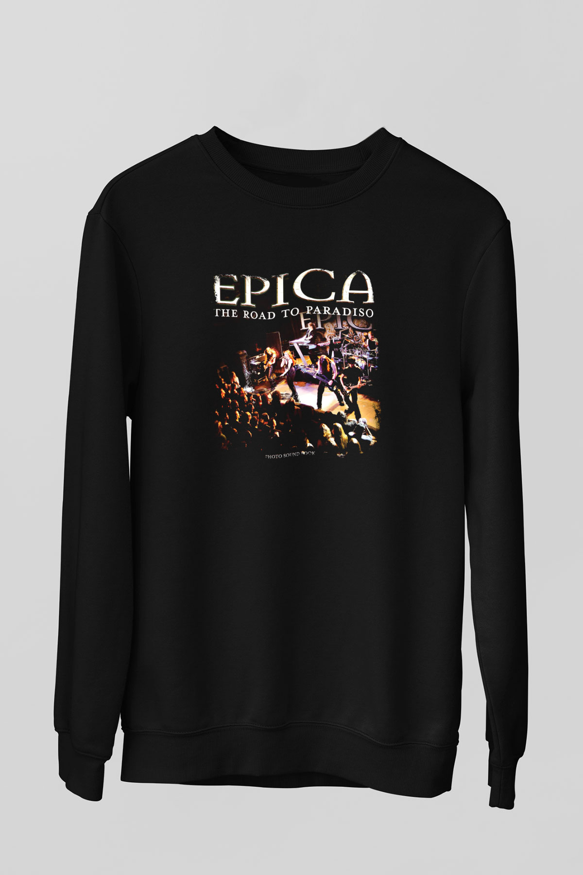 Epica Baskılı Unisex Siyah Sweatshirt