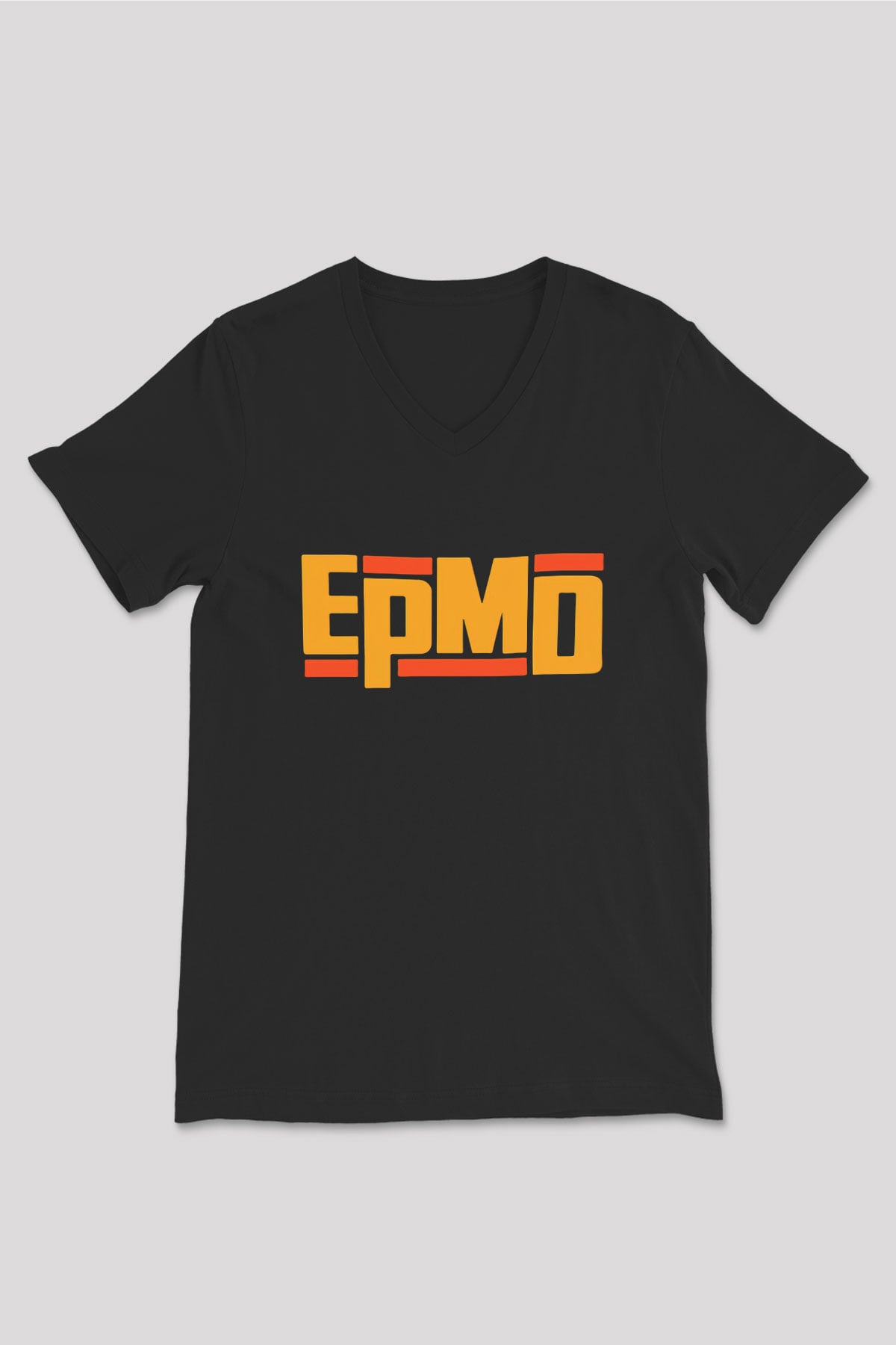 EPMD Siyah Unisex V Yaka Tişört