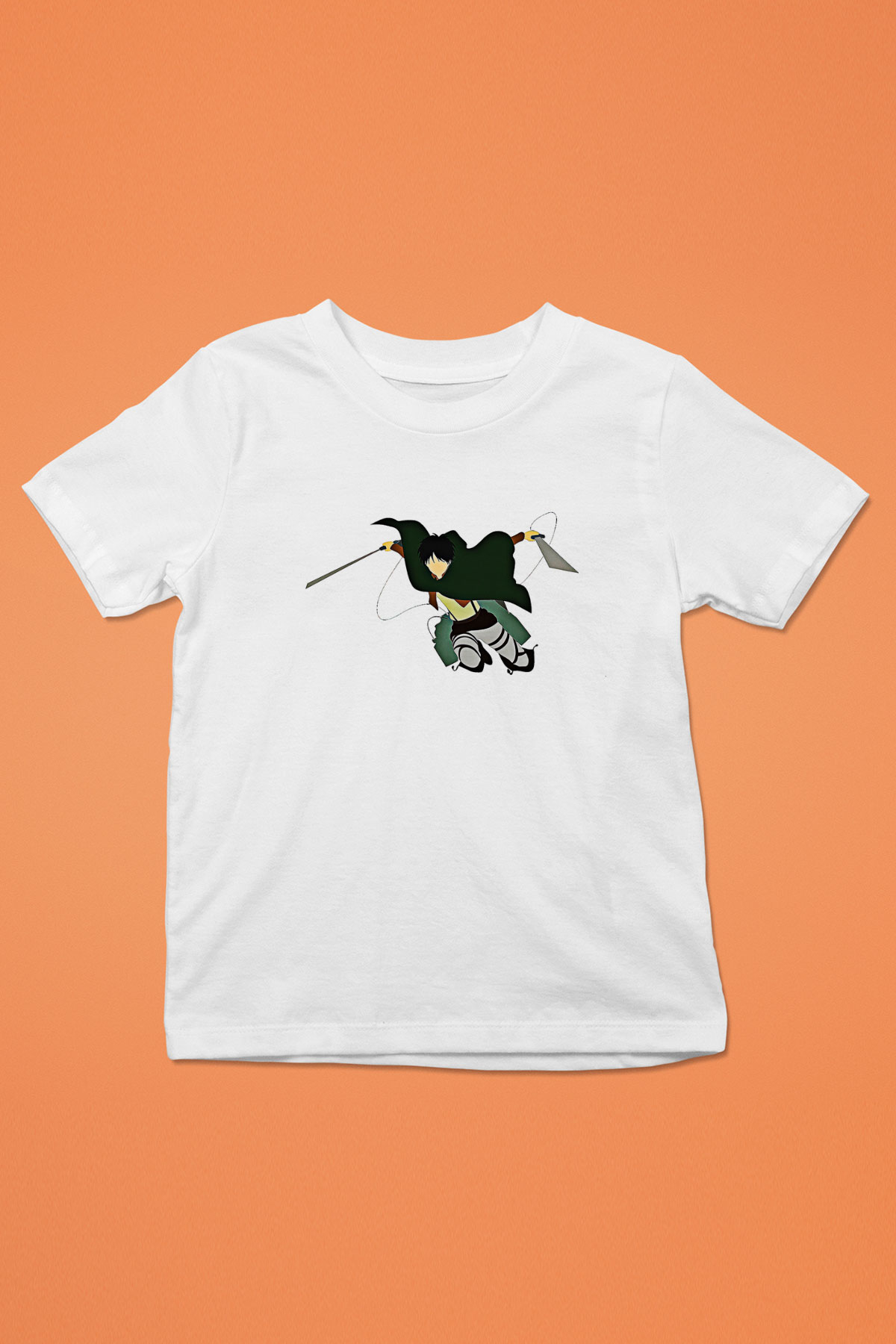 Eren Jaeger Baskılı Beyaz Unisex Beyaz Çocuk Tişört - Tshirt