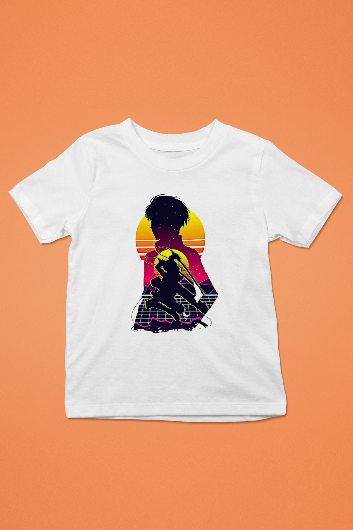 Eren Jaeger Baskılı Beyaz Unisex Beyaz Çocuk Tişört - Tshirt