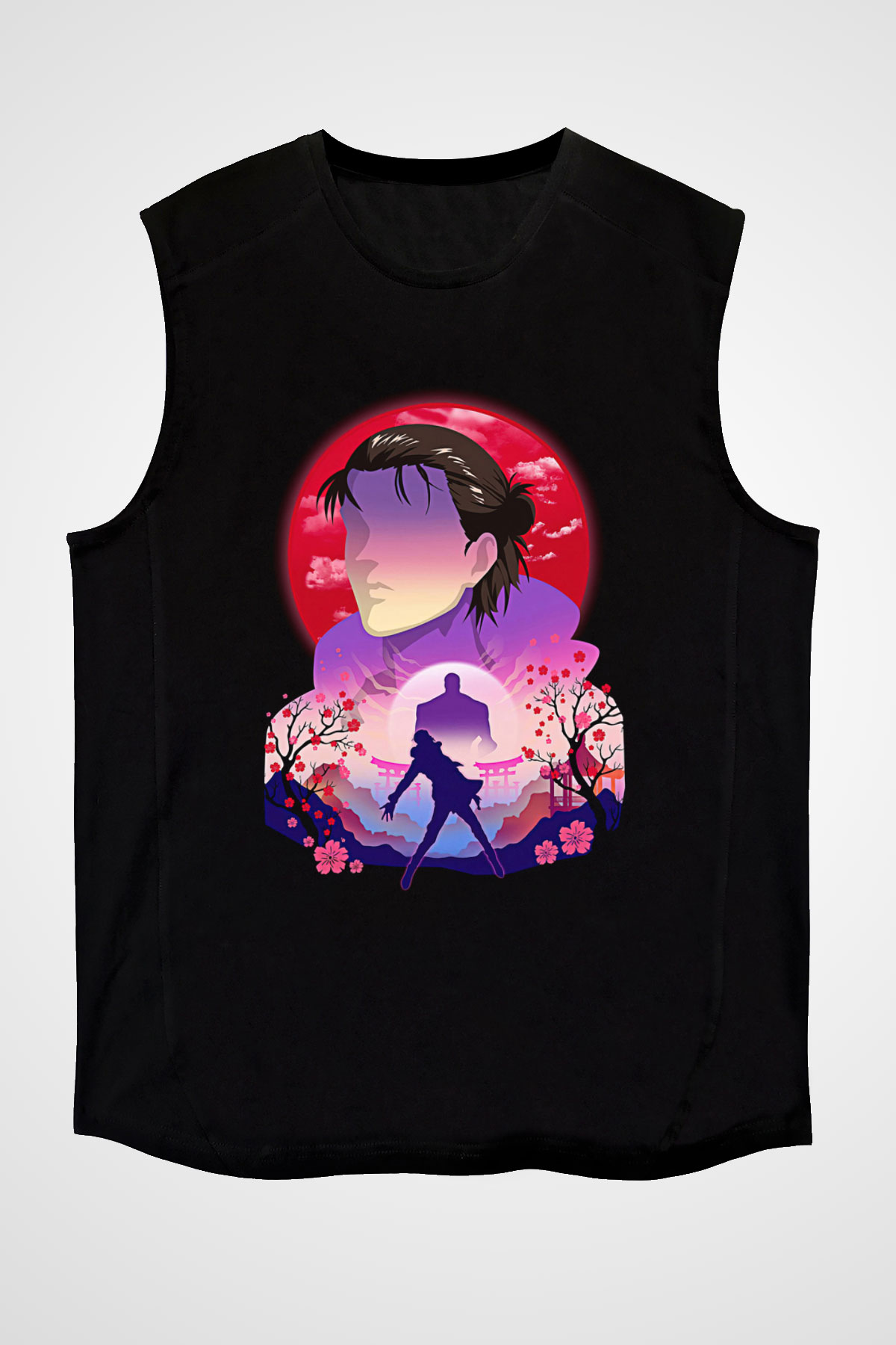 Eren Jaeger Baskılı Unisex Siyah Kolsuz Tişört - Tshirt