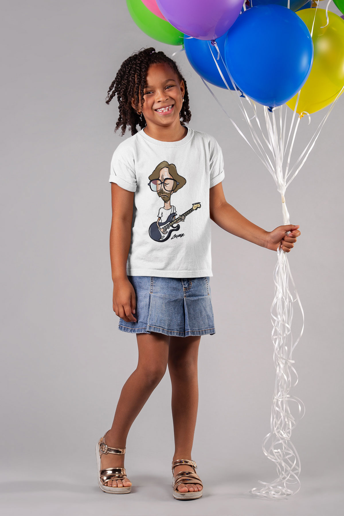 Eric Clapton Baskılı Beyaz Unisex Çocuk Tişört