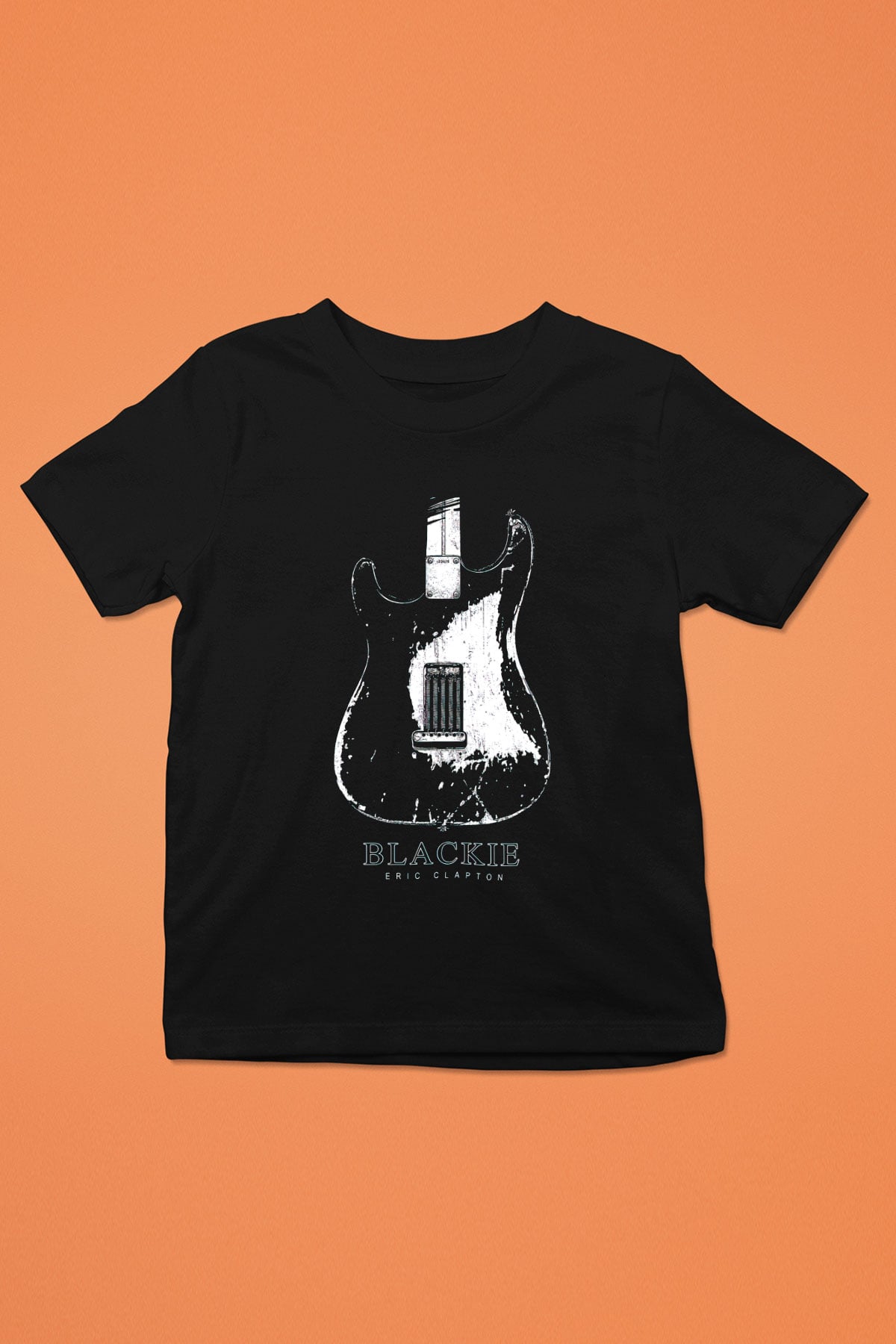Eric Clapton Baskılı Siyah Unisex Çocuk Tişört