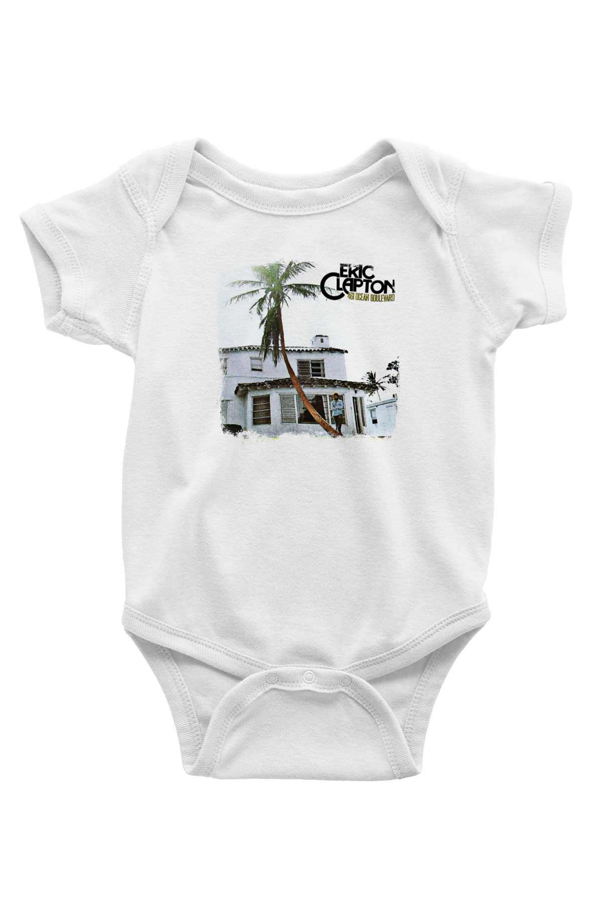 Eric Clapton Baskılı Unisex Beyaz Bebek Body - Zıbın