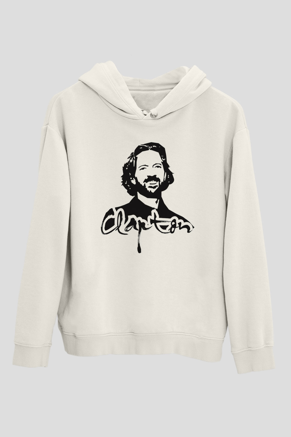 Eric Clapton Beyaz Unisex Kapşonlu Sweatshirt