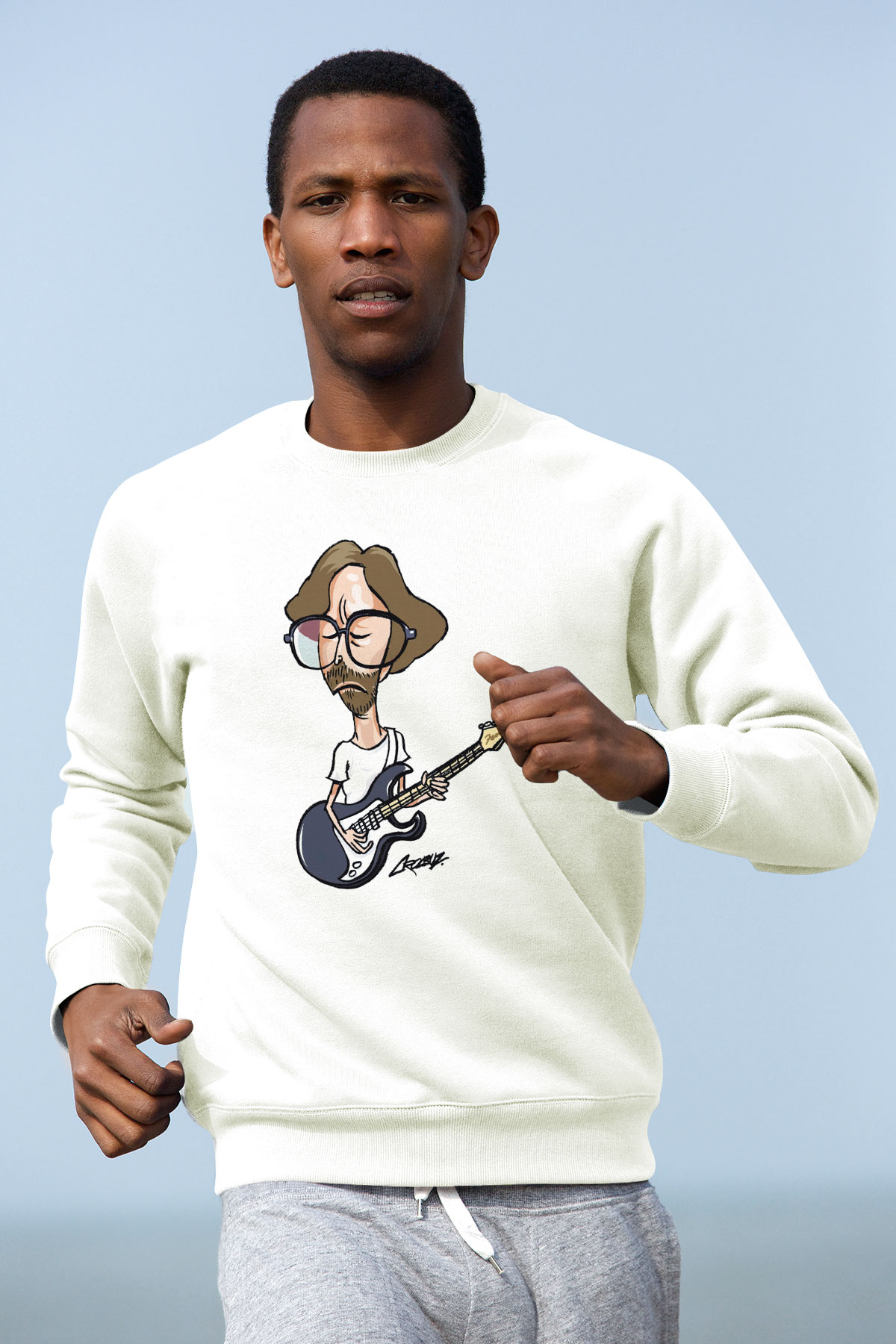 Eric Clapton Beyaz Unisex Sweatshirt