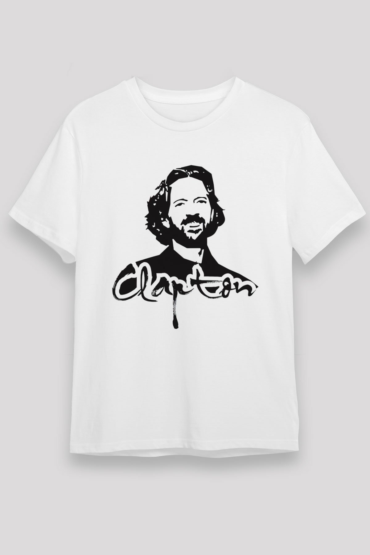 Eric Clapton Beyaz Unisex Tişört T-Shirt - TişörtFabrikası