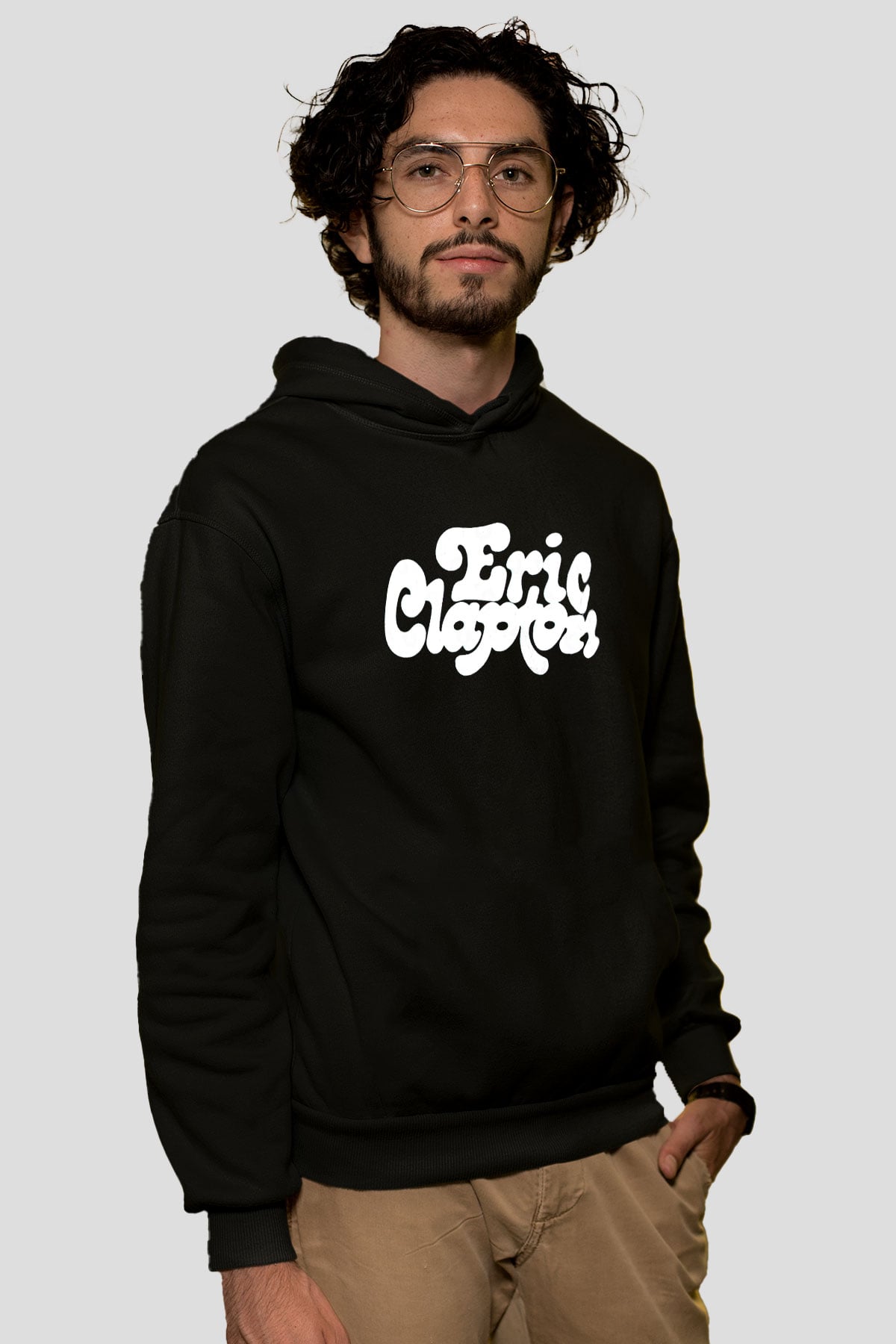 Eric Clapton Siyah Unisex Kapüşonlu Sweatshirt