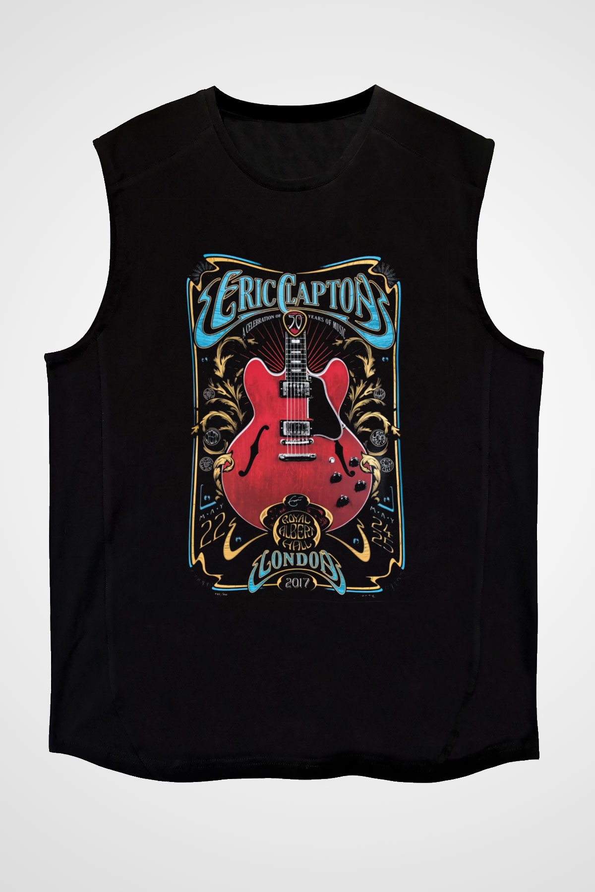 Eric Clapton Siyah Unisex Kolsuz Tişört
