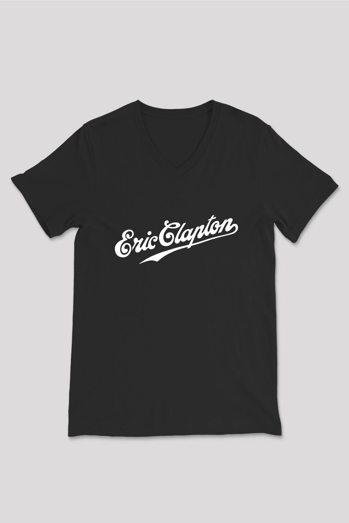 Eric Clapton Siyah Unisex V Yaka Tişört