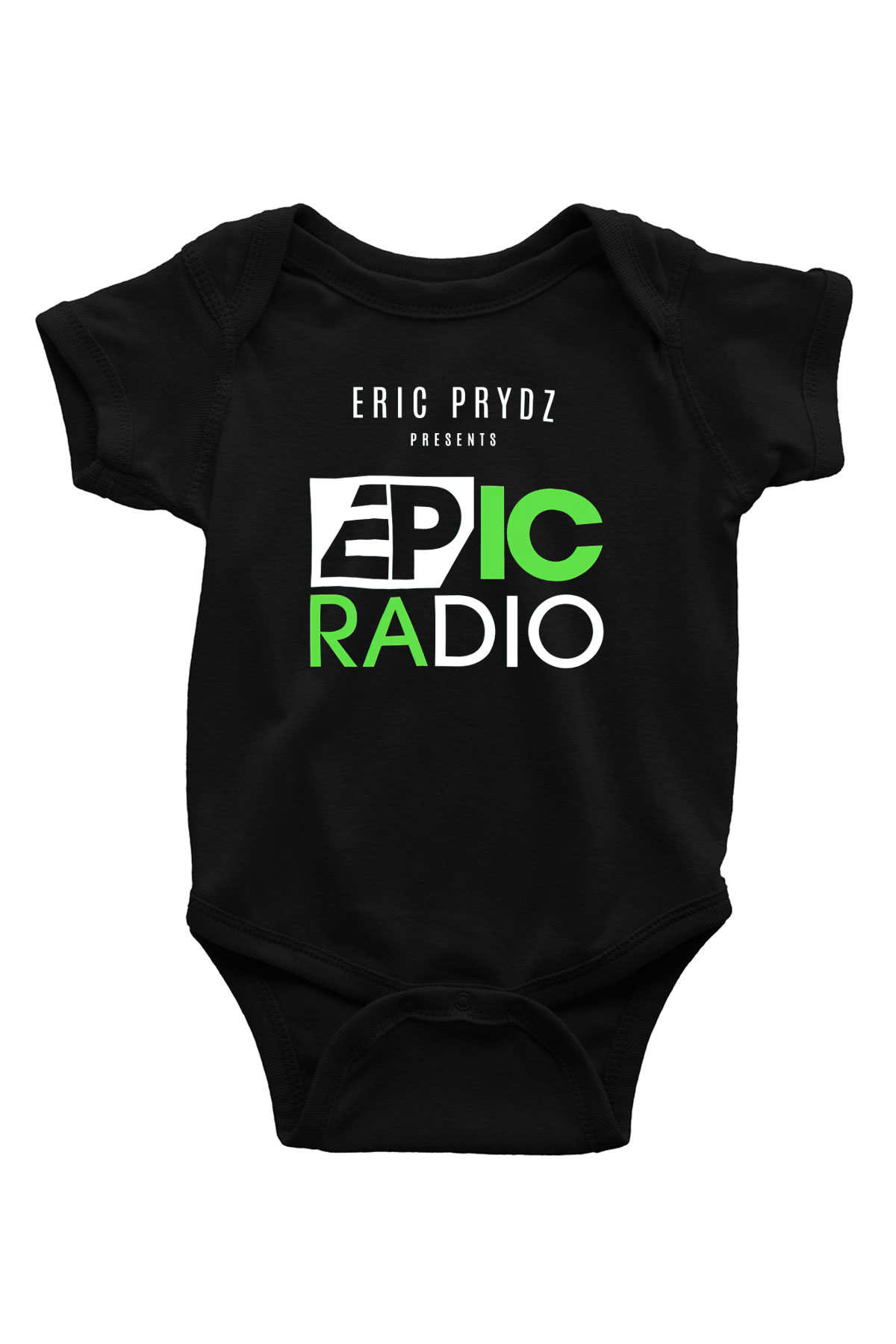 Eric Prydz Baskılı Siyah Bebek Body - Zıbın