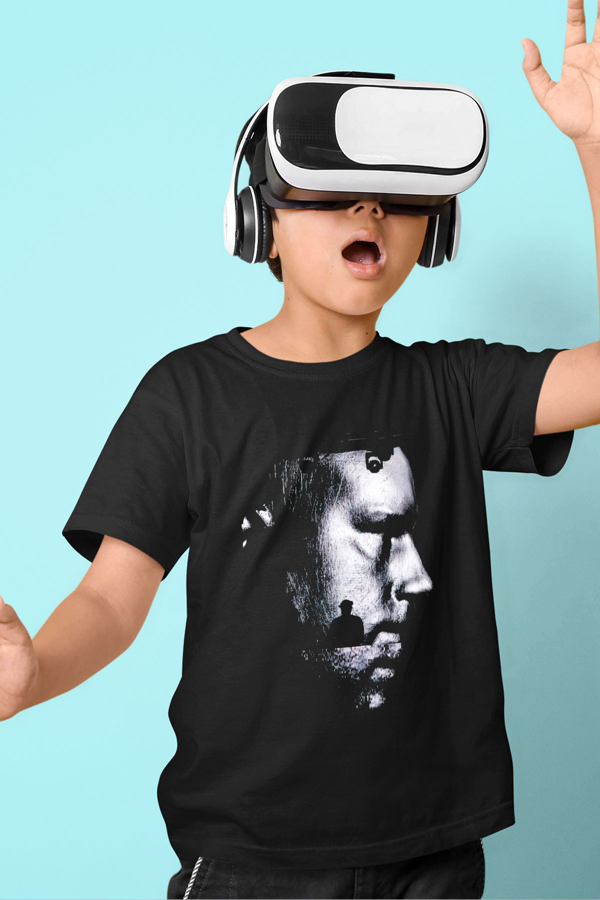 Eric Prydz Baskılı Siyah Unisex Çocuk Tişört