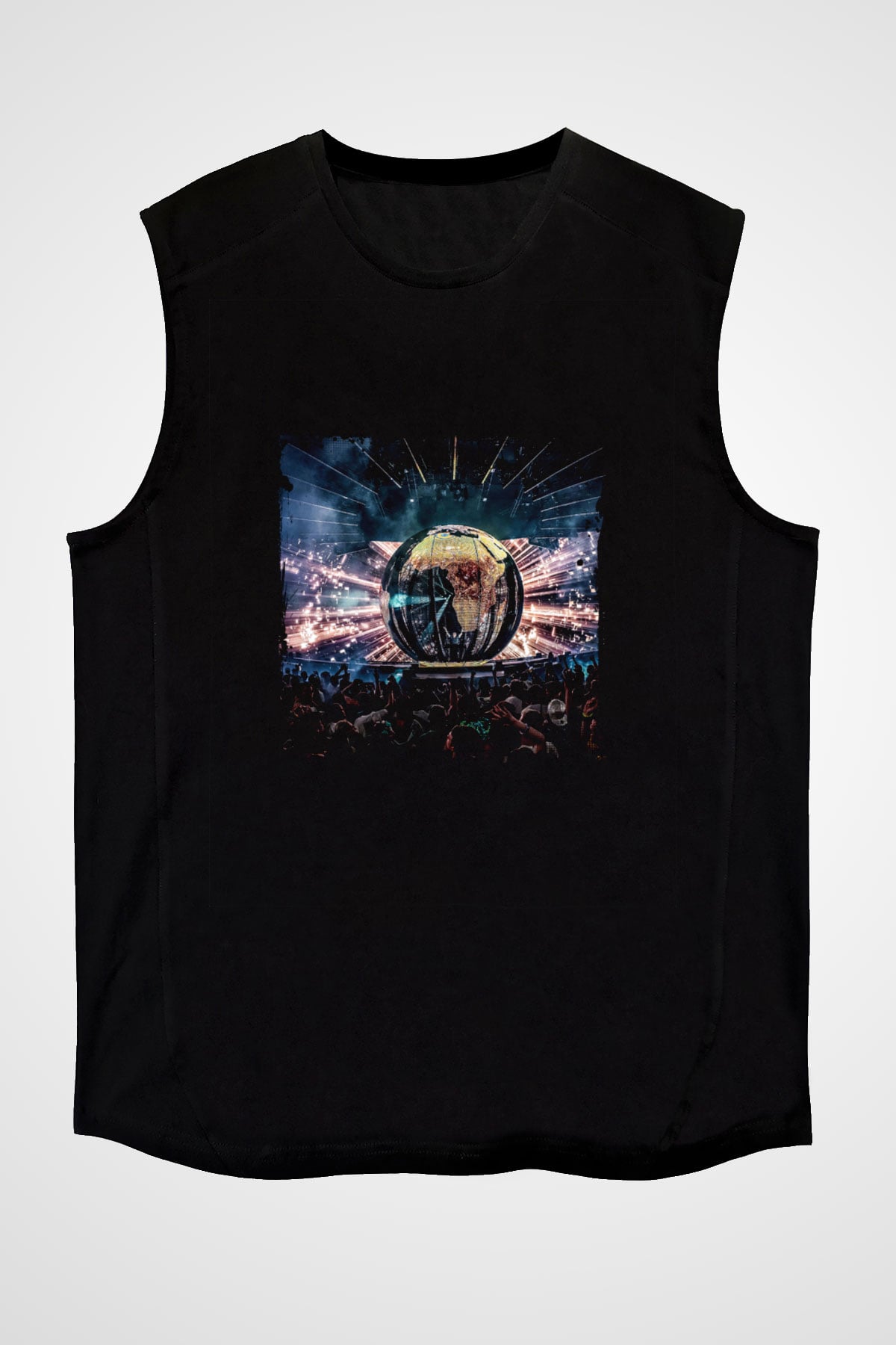 Eric Prydz Baskılı Unisex Siyah Kolsuz Tişört