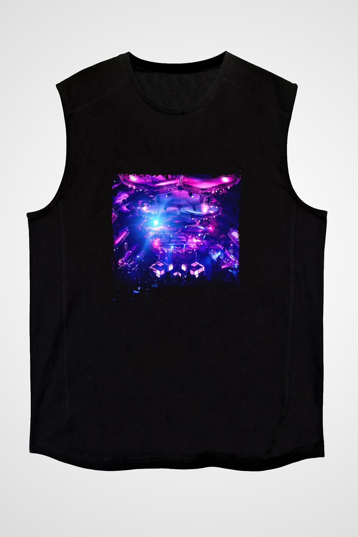 Eric Prydz Baskılı Unisex Siyah Kolsuz Tişört