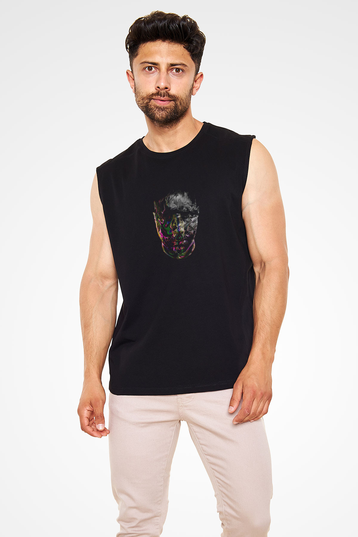 Eric Prydz Baskılı Unisex Siyah Kolsuz Tişört