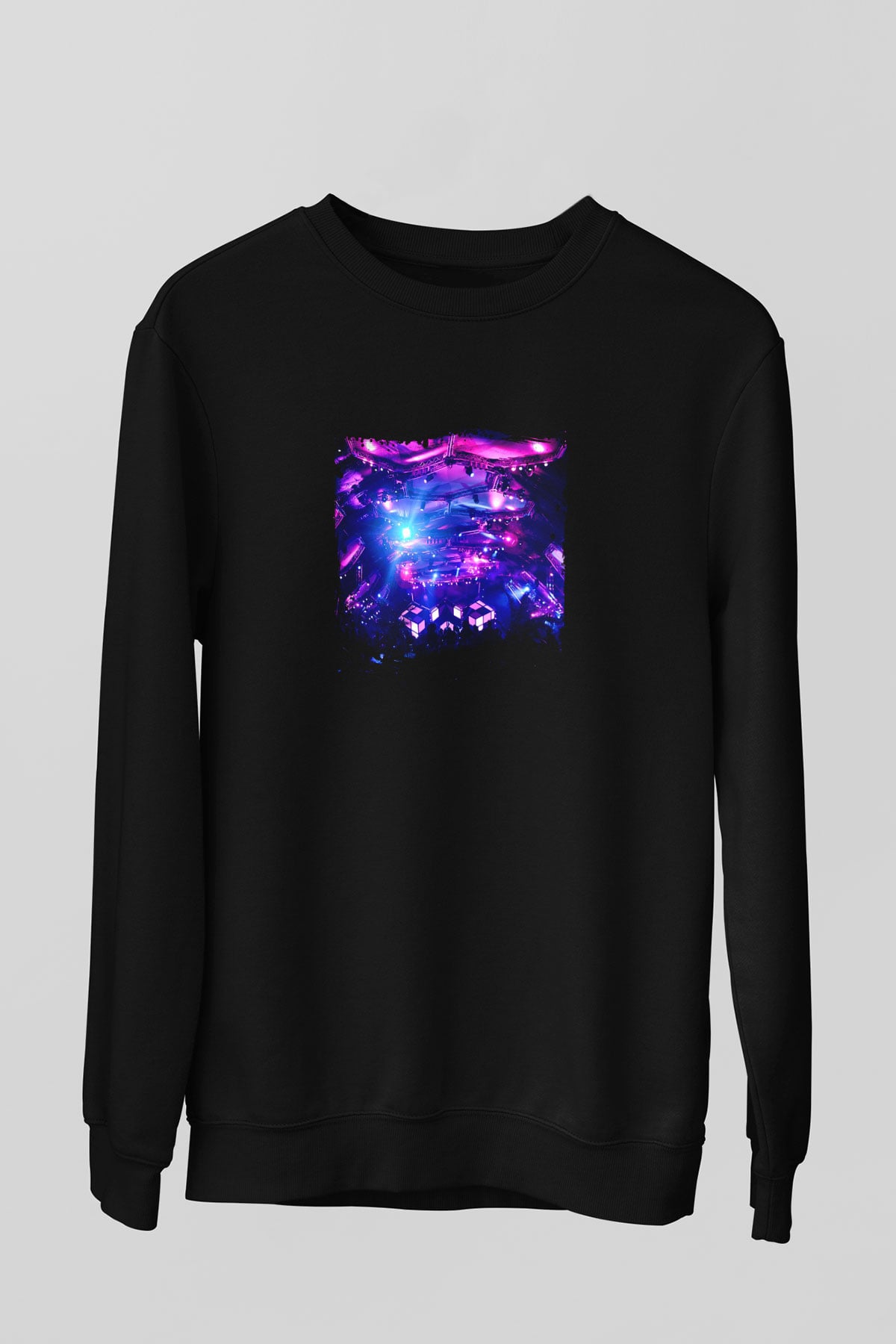 Eric Prydz Baskılı Unisex Siyah Sweatshirt