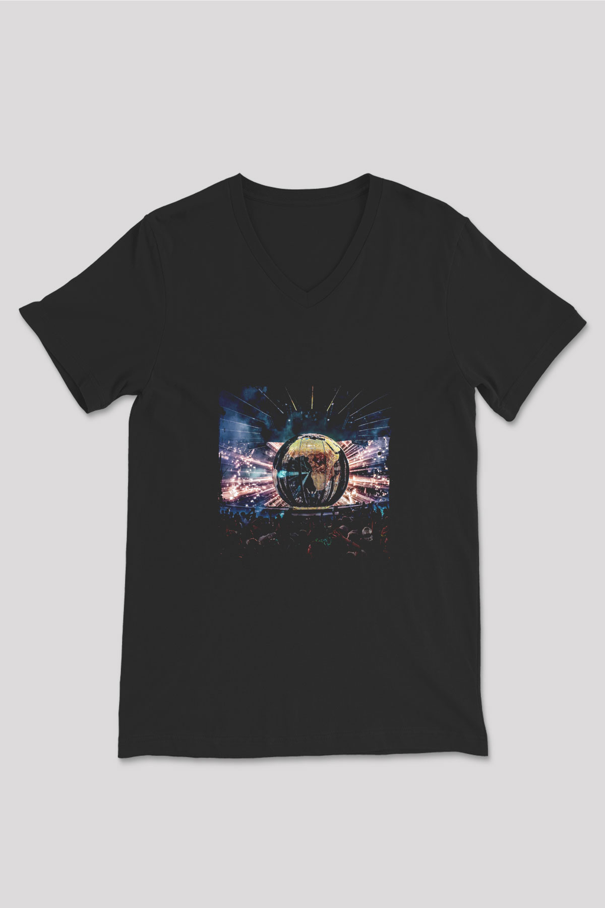 Eric Prydz Baskılı Unisex Siyah V Yaka Tişört