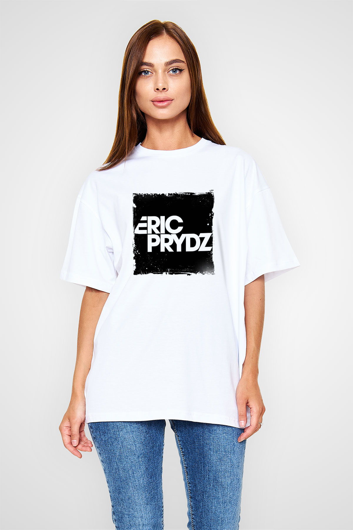 Eric PrydzBaskılı Beyaz Oversize Tişört