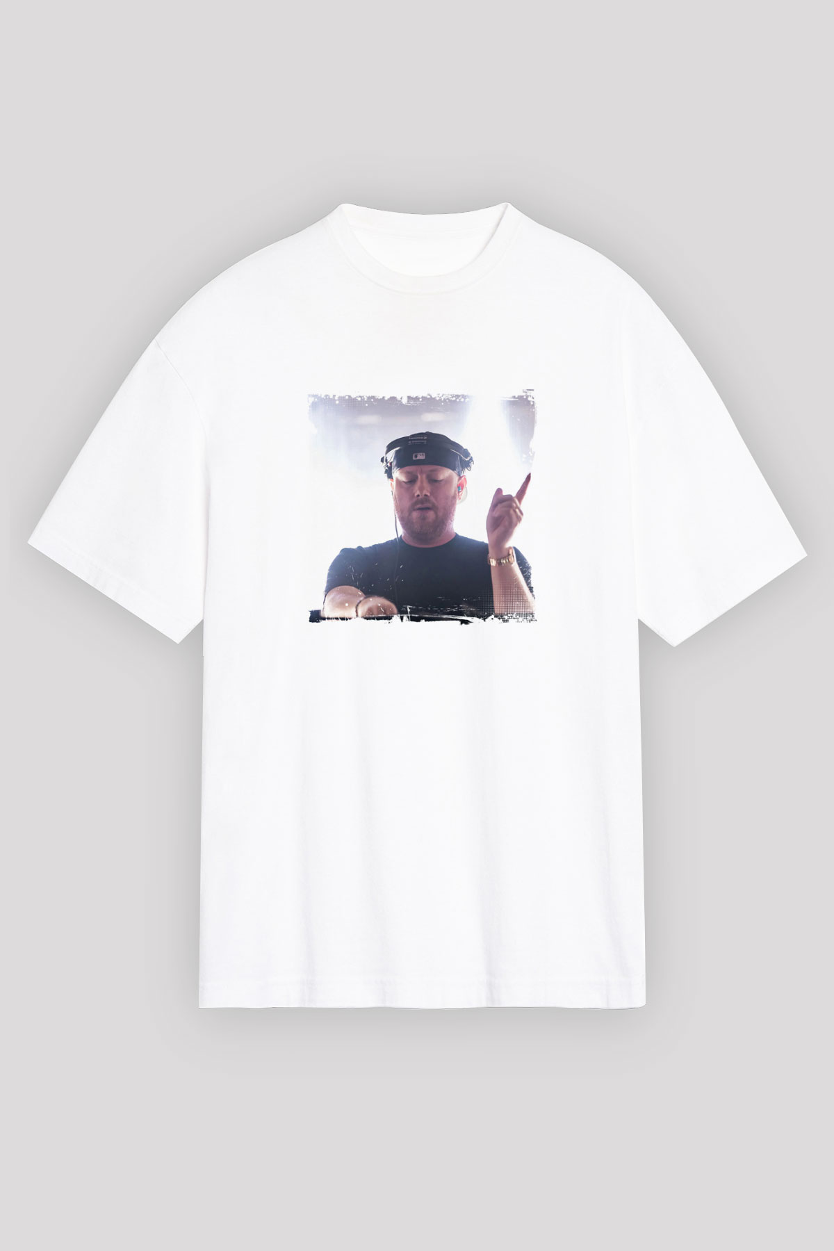 Eric PrydzBaskılı Beyaz Oversize Tişört