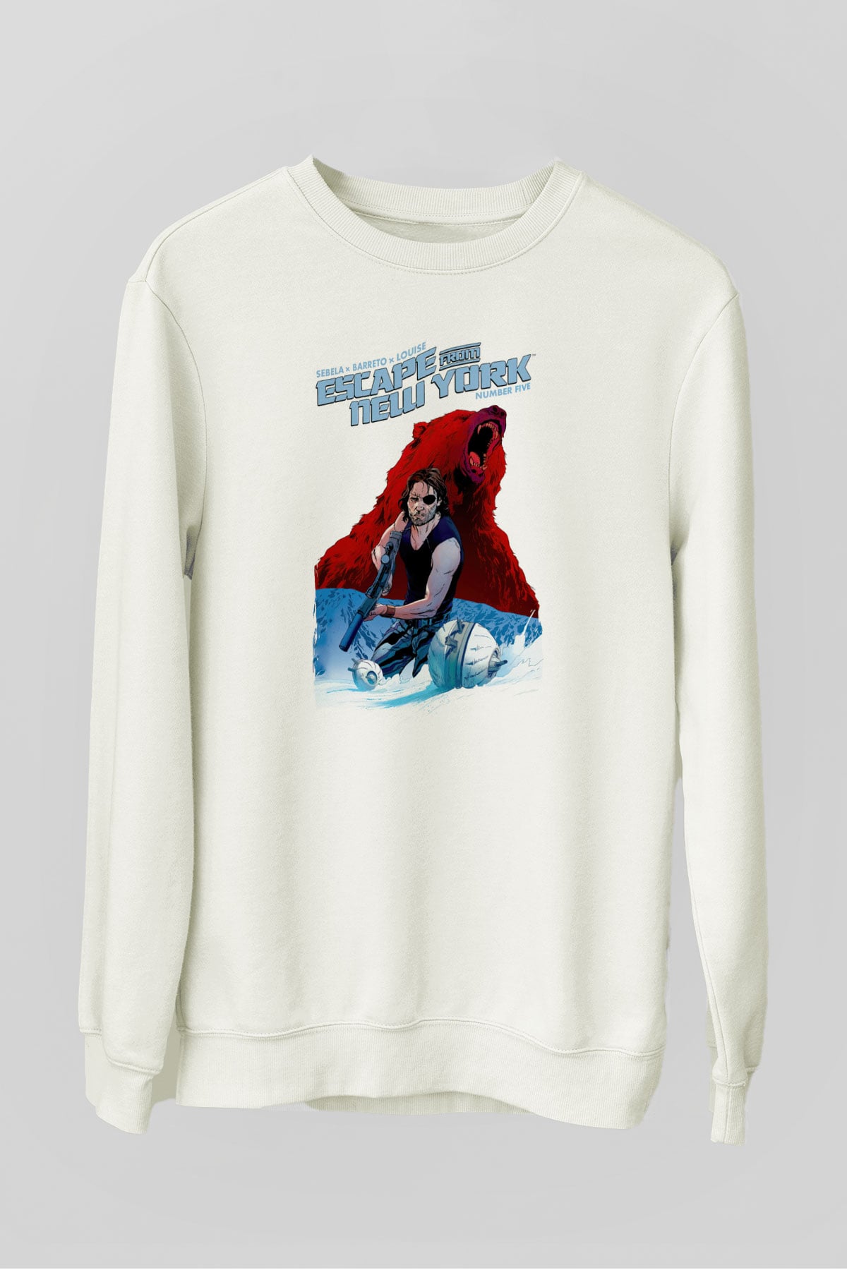 Escape from New York Beyaz Unisex  Sweatshirt