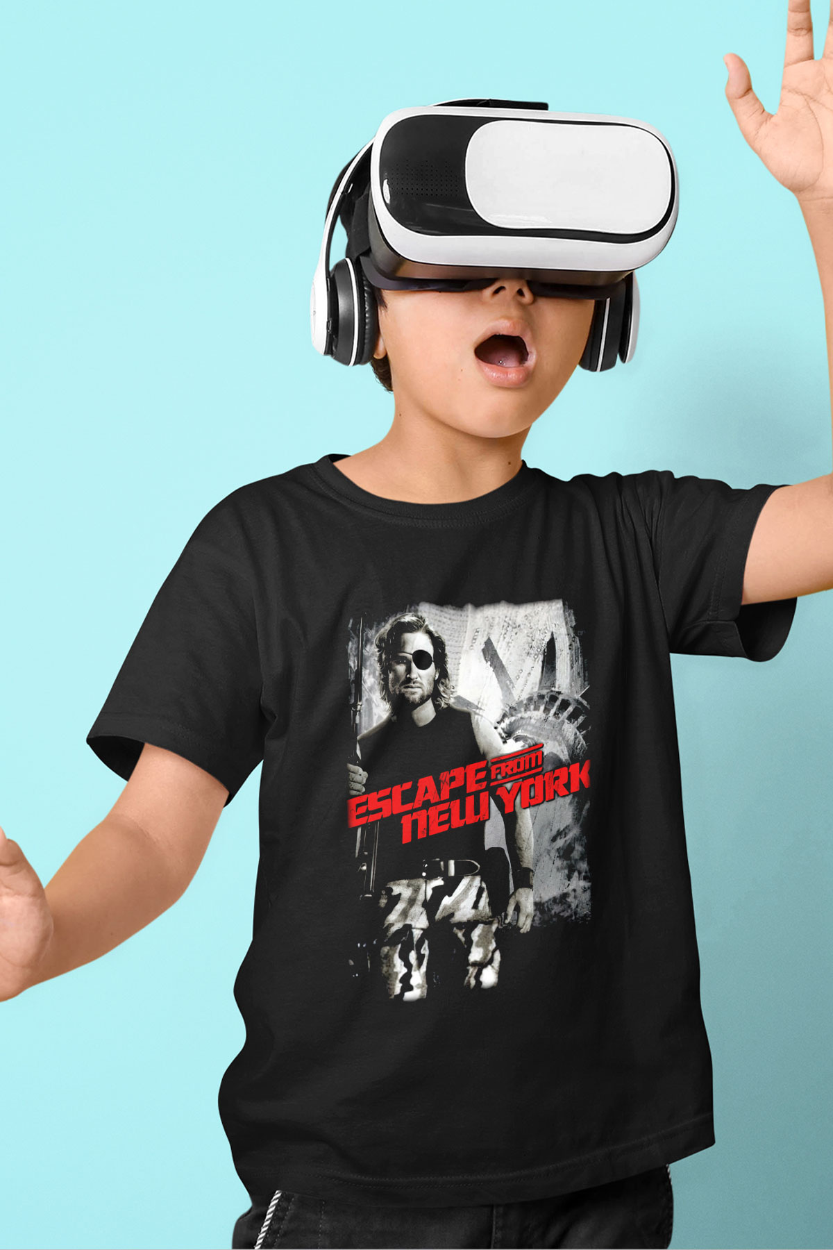 Escape from New York Siyah Unisex  Çocuk Tişört