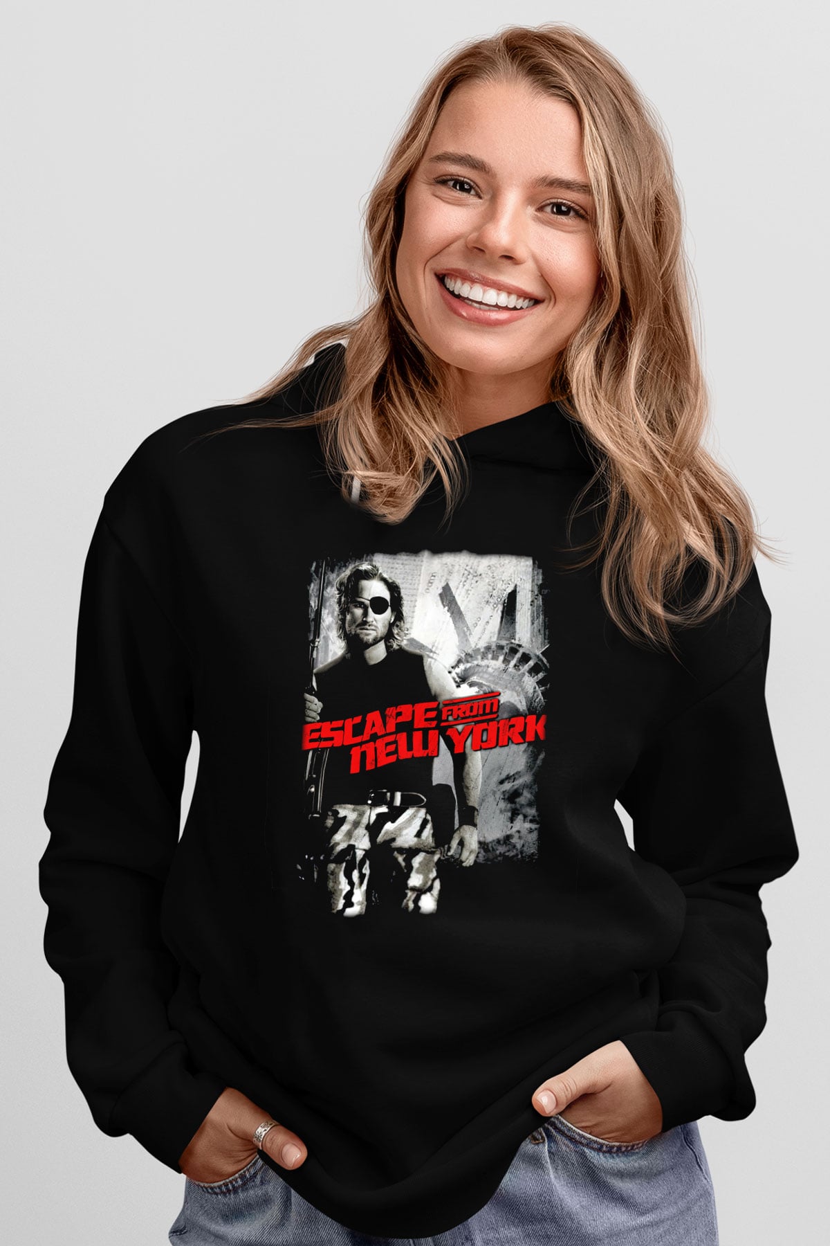 Escape from New York Siyah Unisex Hoodie